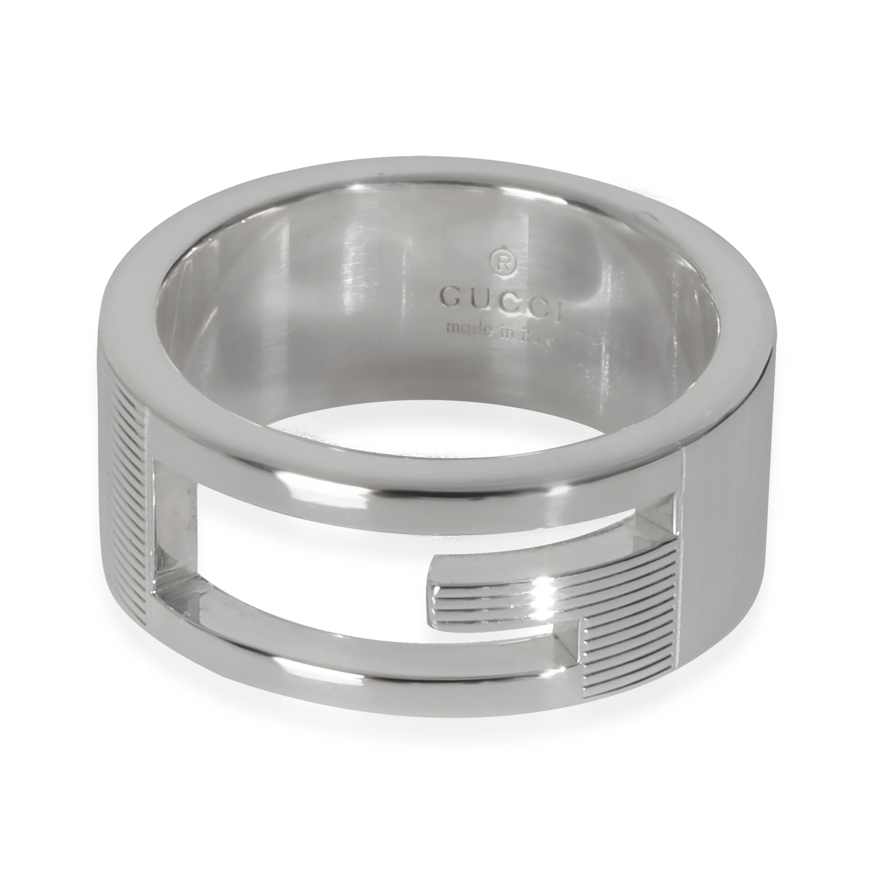 Sterling Silver Narrow Cutout G Ring