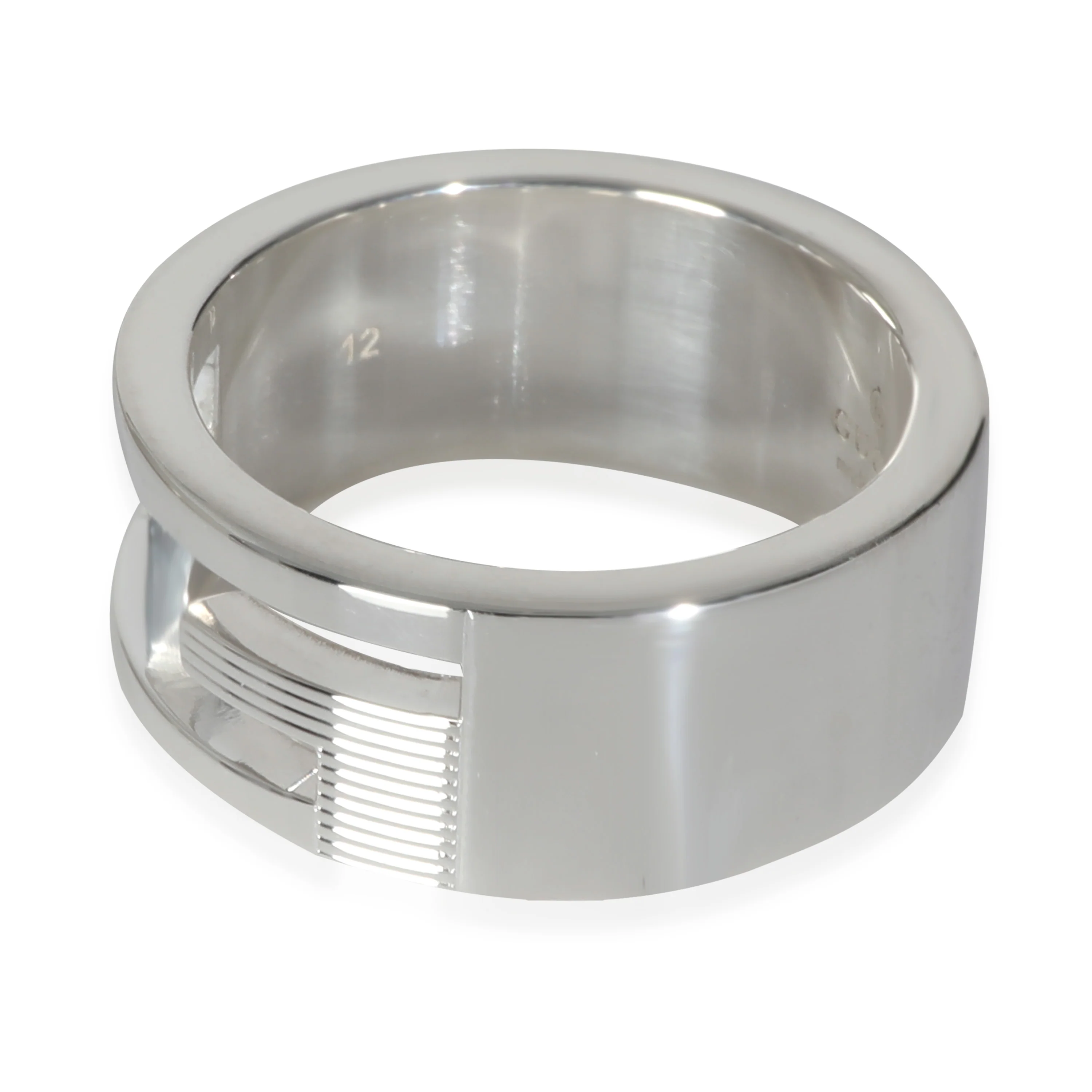 Sterling Silver Narrow Cutout G Ring - Image 2