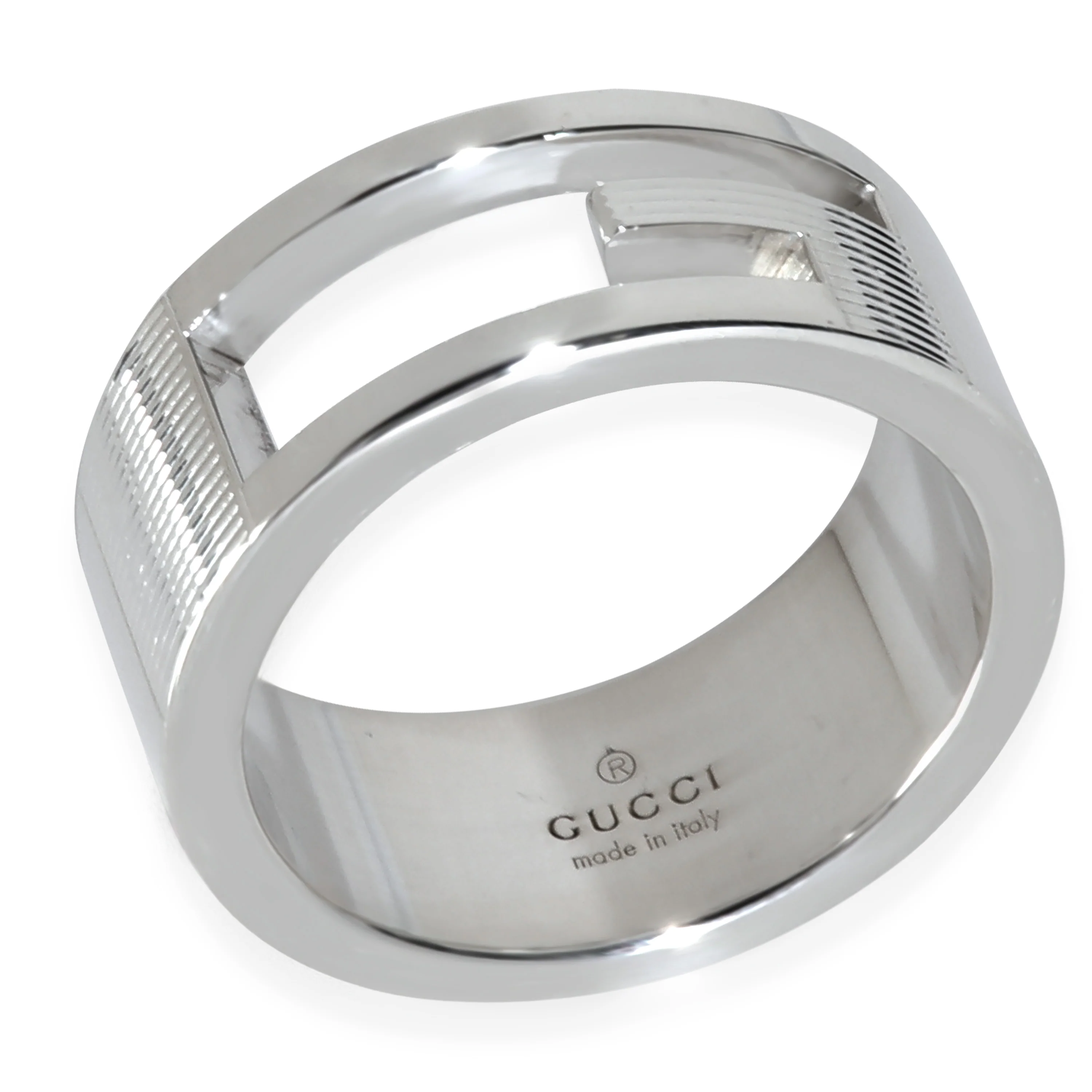 Sterling Silver Narrow Cutout G Ring - Image 3