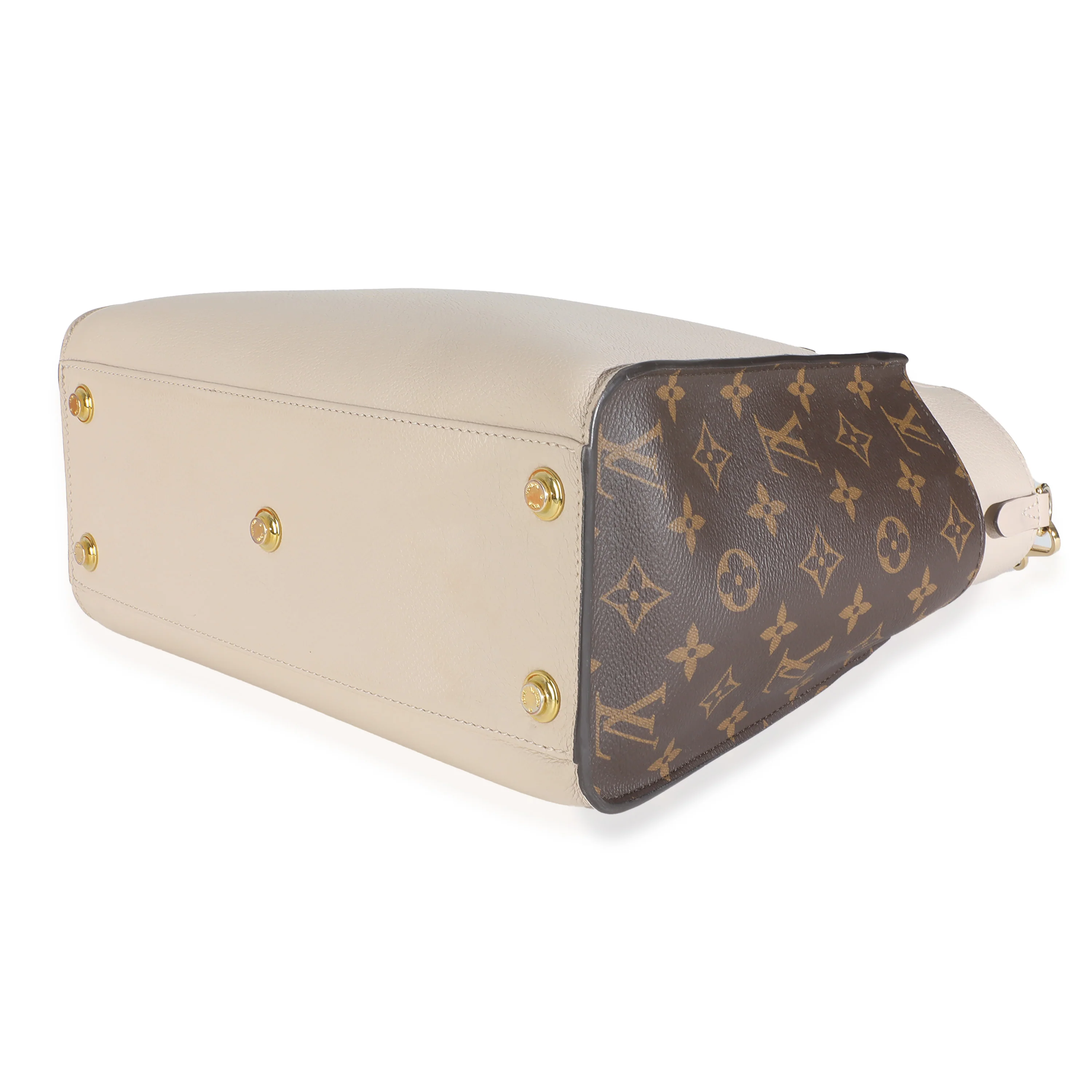 Greige Calfskin Monogram On My Side MM - Image 6