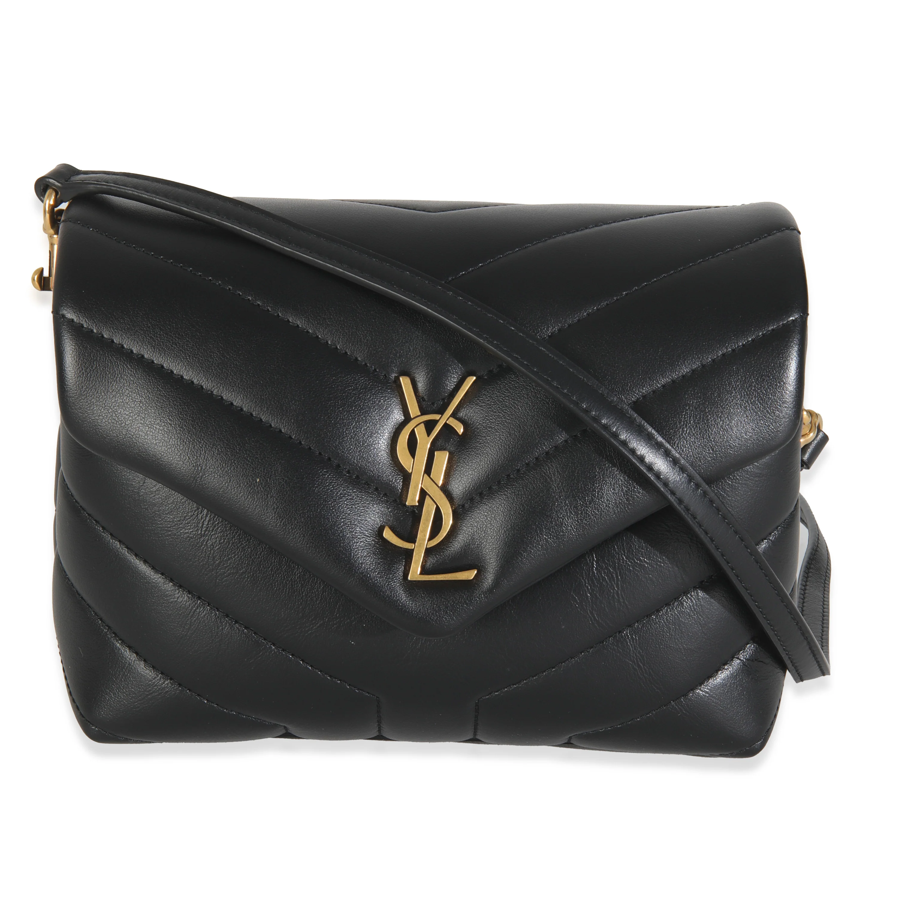 Black Calfskin Y Quilted Monogram Toy Loulou