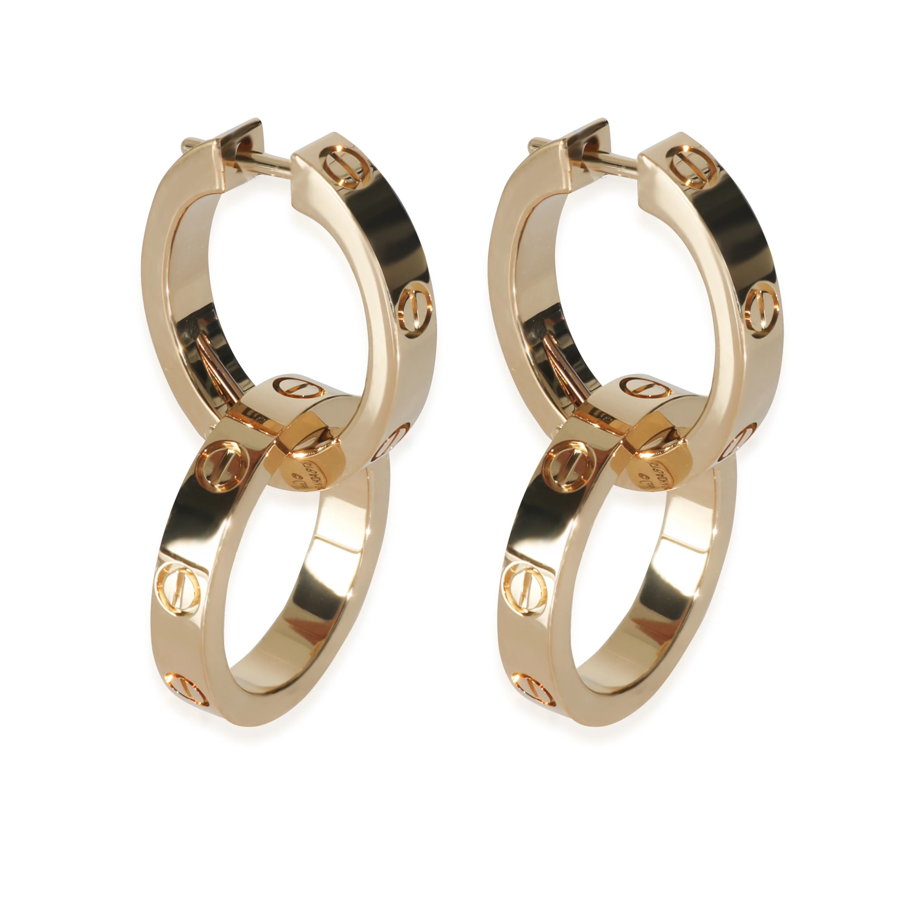 Yellow Gold Multiwear Love Earrings - Image 2