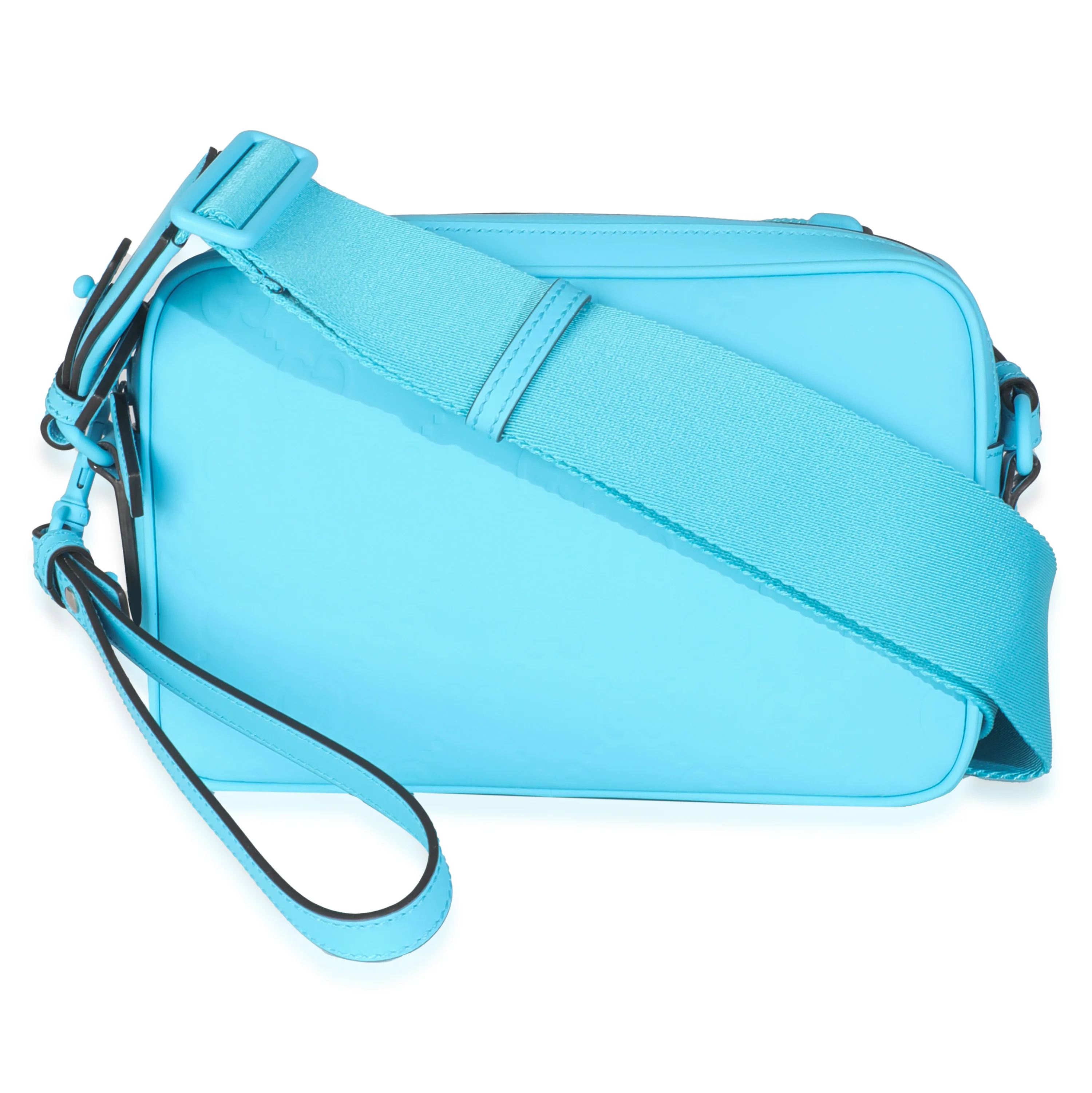 Bright Blue Rubber Effect Monogram GG Crossbody Bag