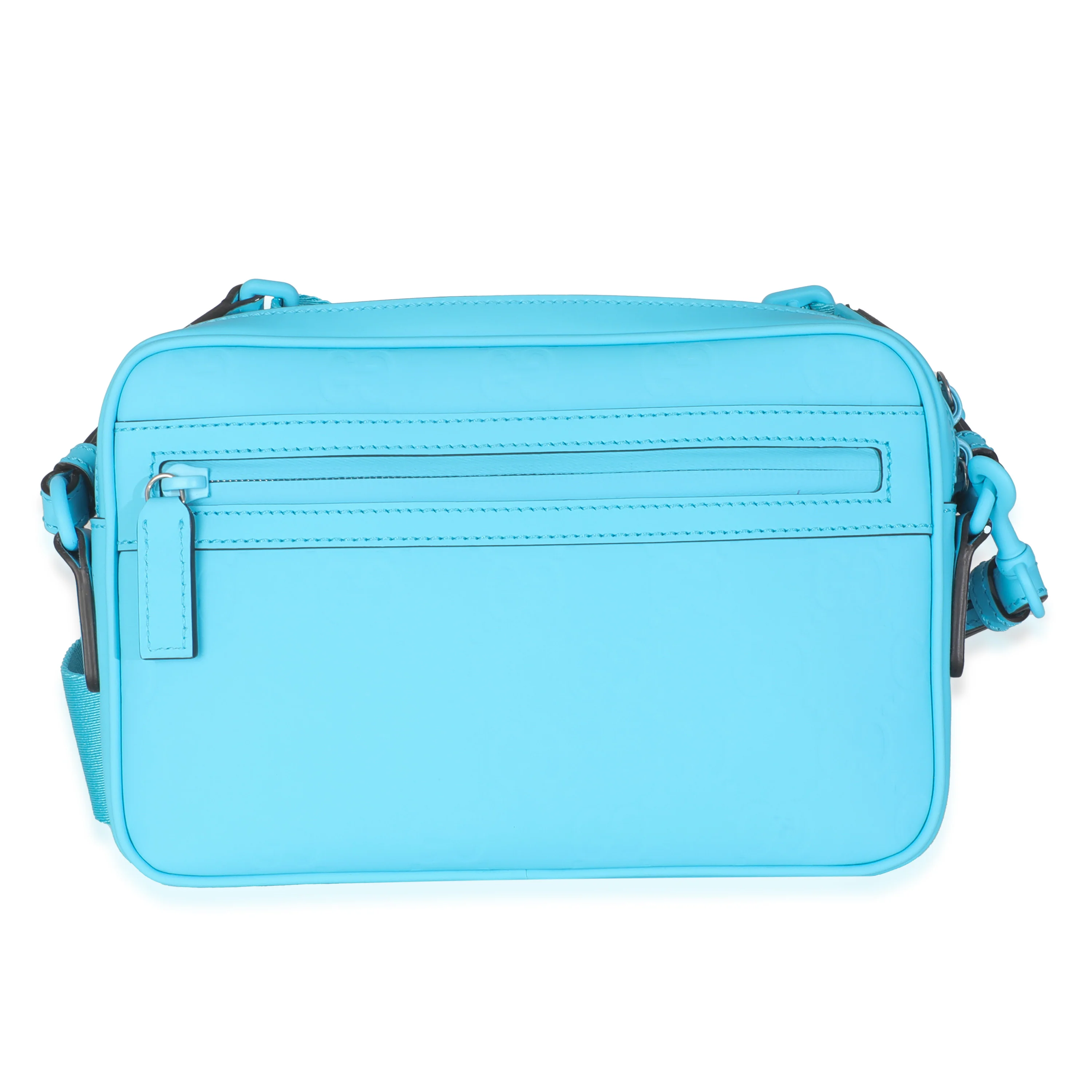 Bright Blue Rubber Effect Monogram GG Crossbody Bag - Image 3