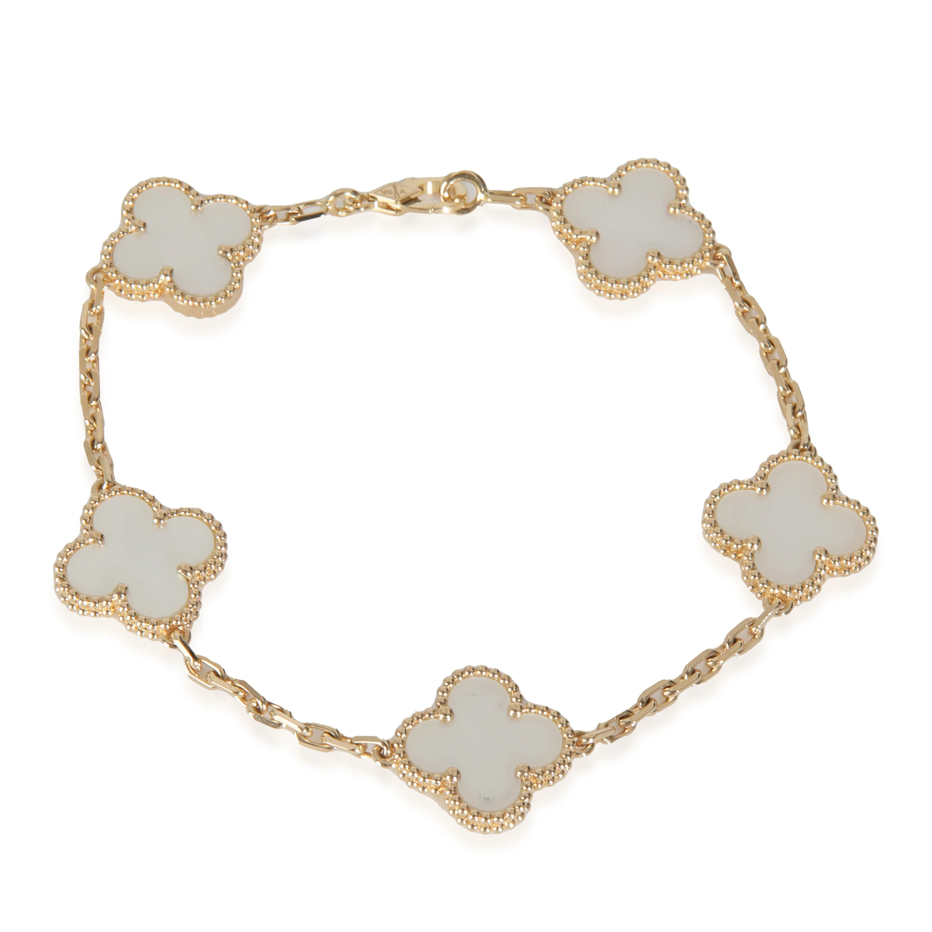 Yellow Gold Mother Of Pearl Vintage Alhambra Bracelet