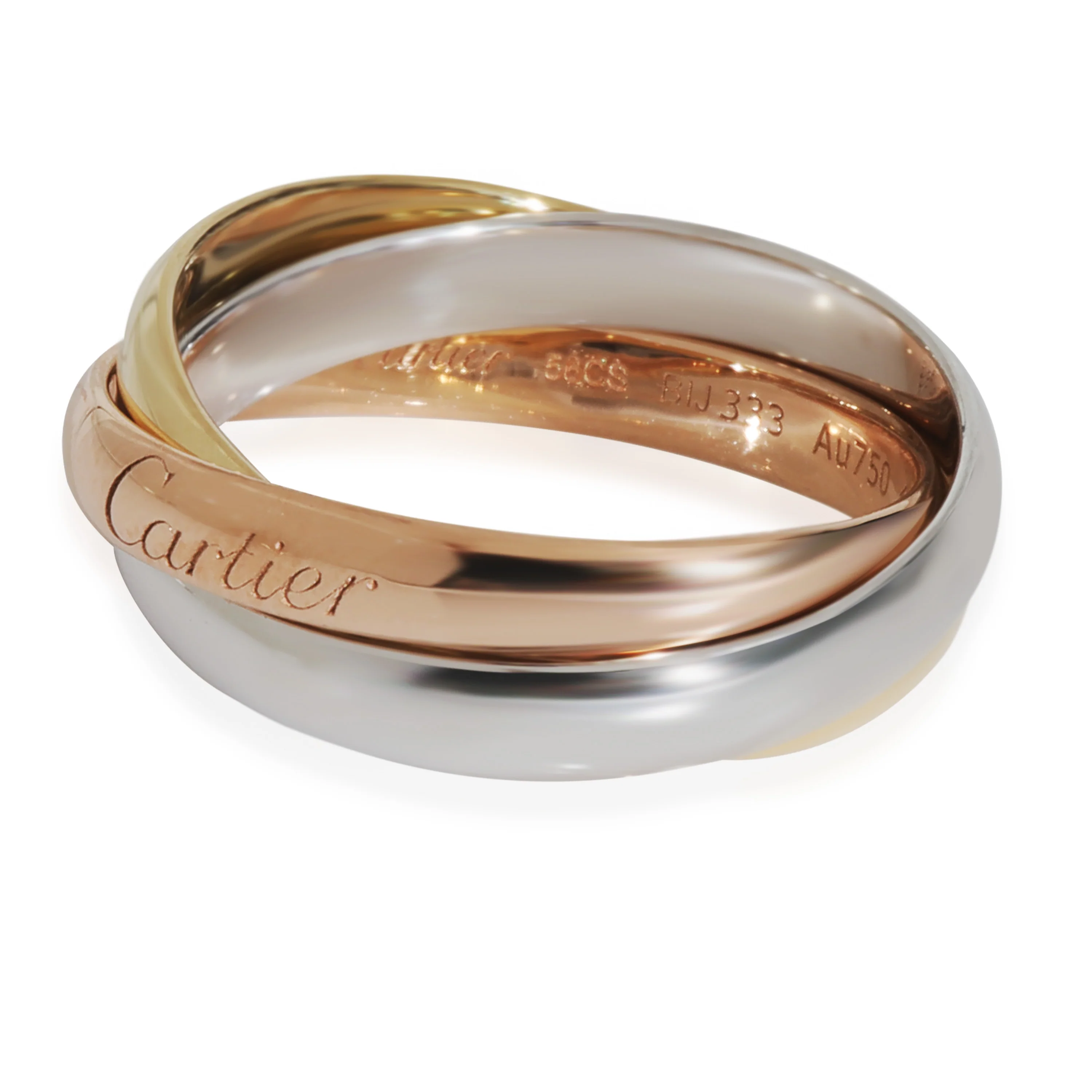 3-Tone Gold Trinity Ring - Image 2