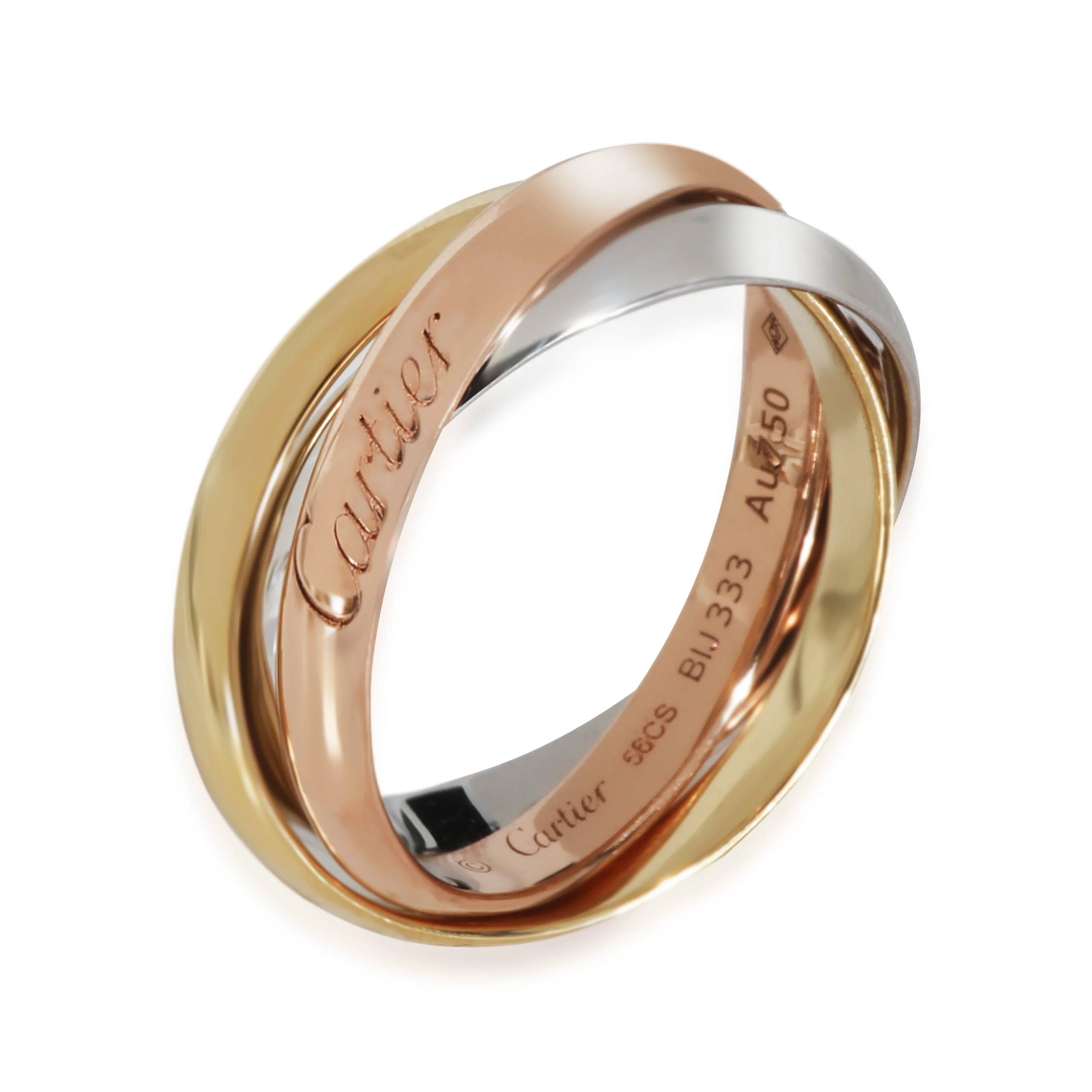 3-Tone Gold Trinity Ring - Image 3