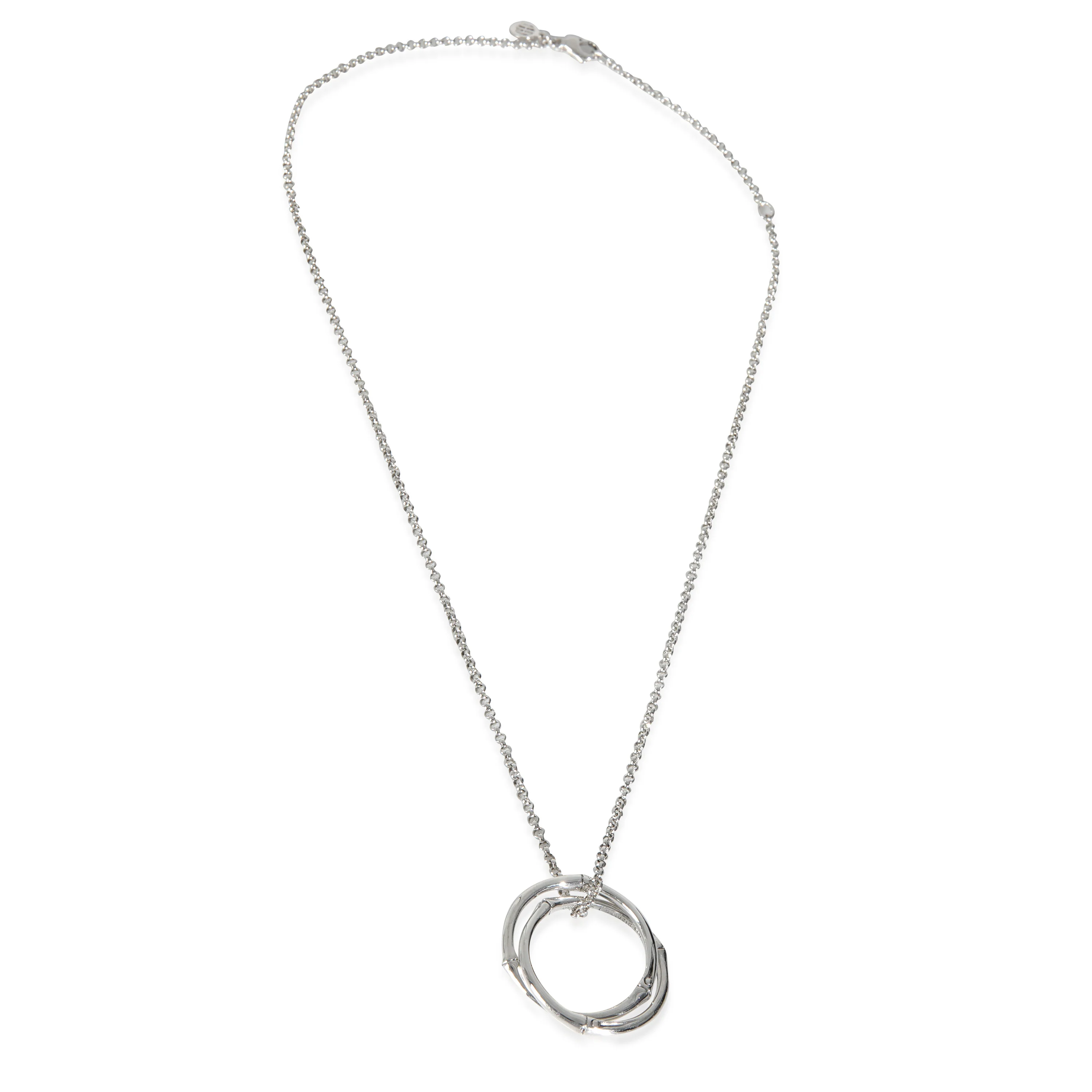 Sterling Silver Bamboo Interlocking Pendant - Image 2