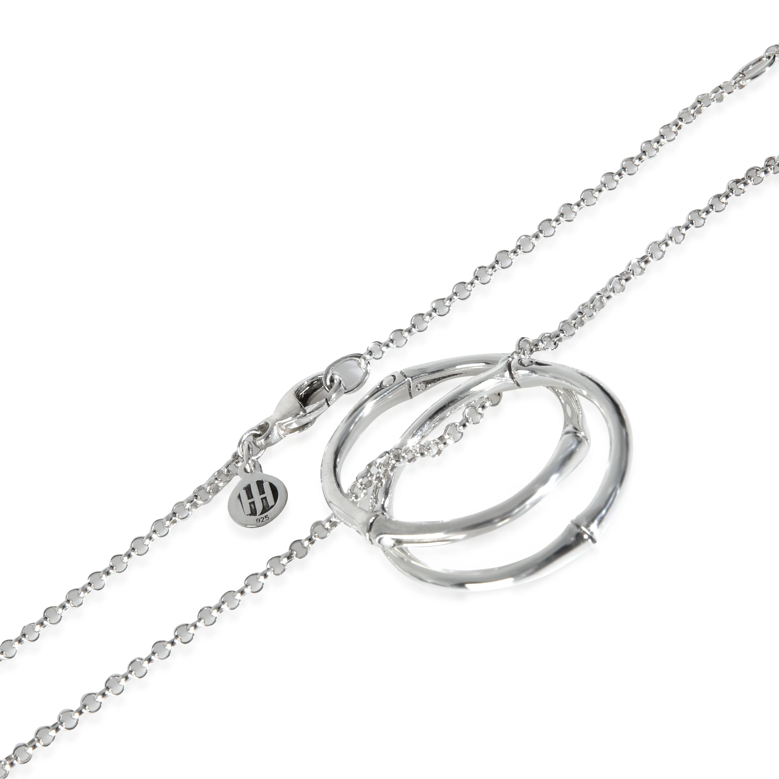 Sterling Silver Bamboo Interlocking Pendant - Image 3