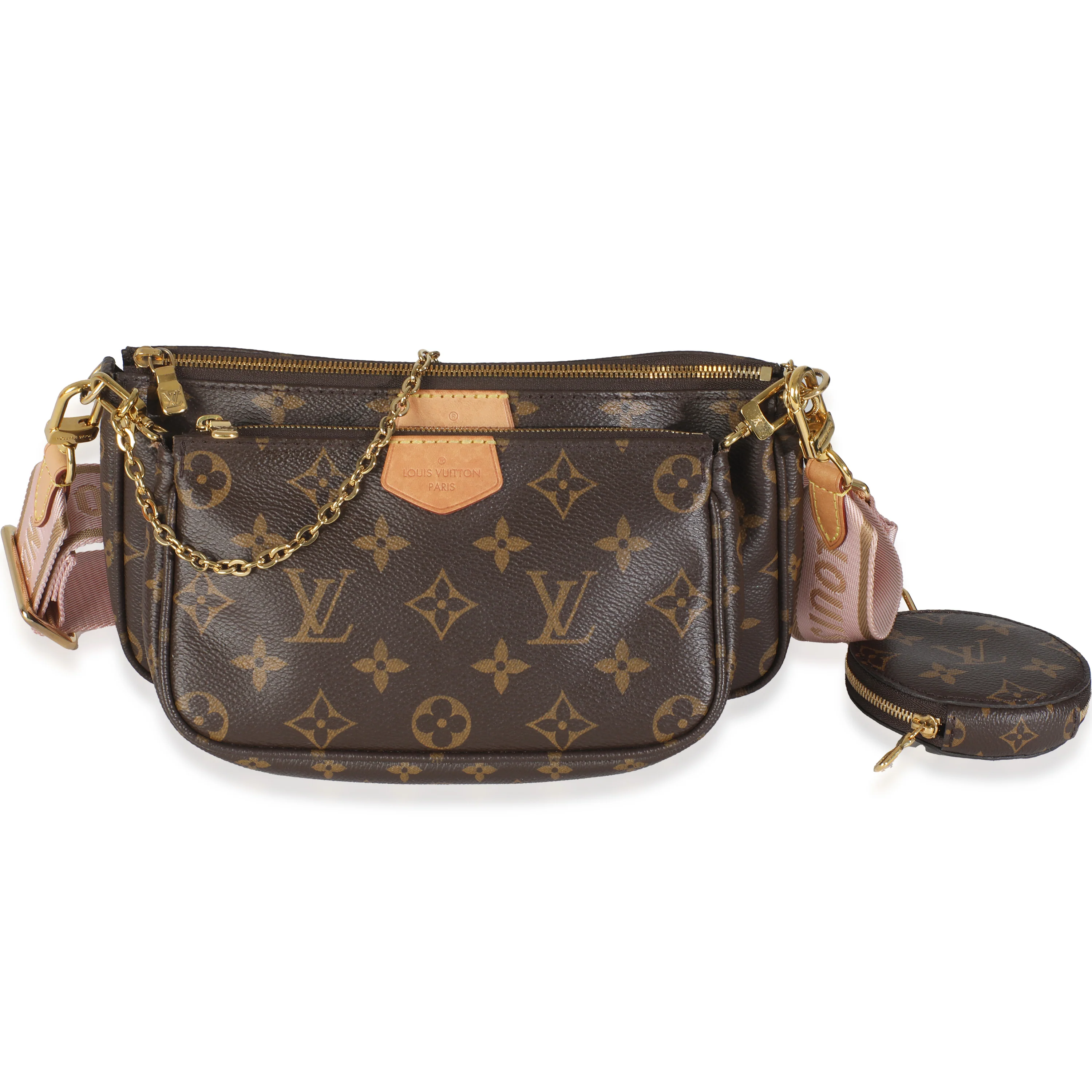Rose Ballerine Monogram Canvas Multi Pochette Accessories