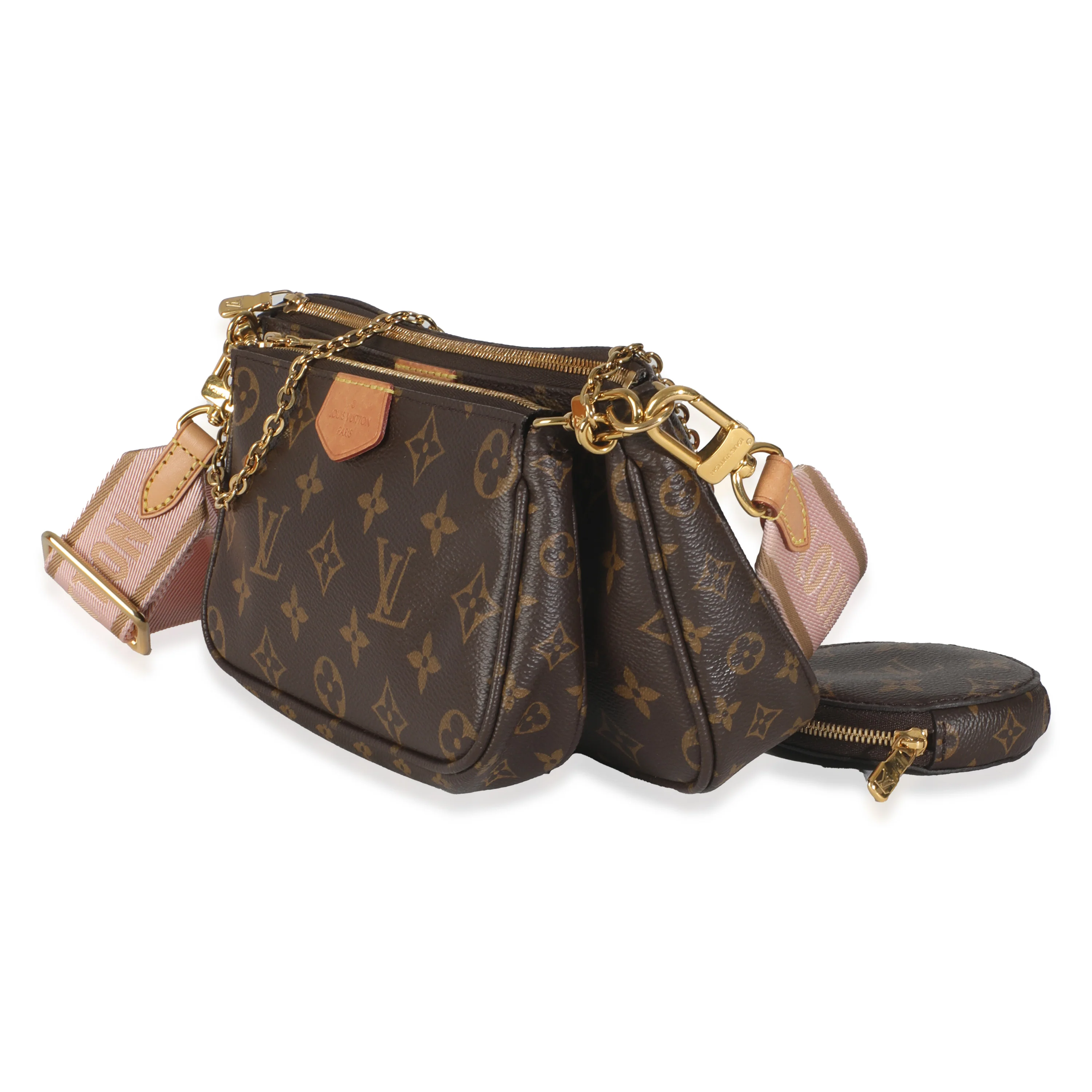 Rose Ballerine Monogram Canvas Multi Pochette Accessories - Image 2