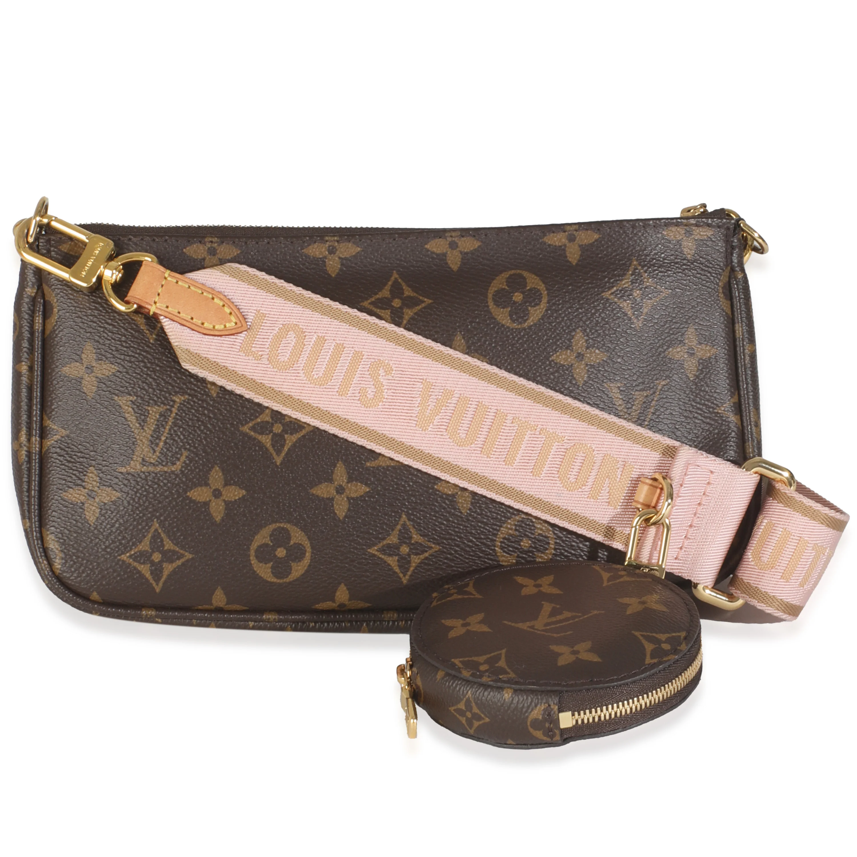 Rose Ballerine Monogram Canvas Multi Pochette Accessories - Image 3