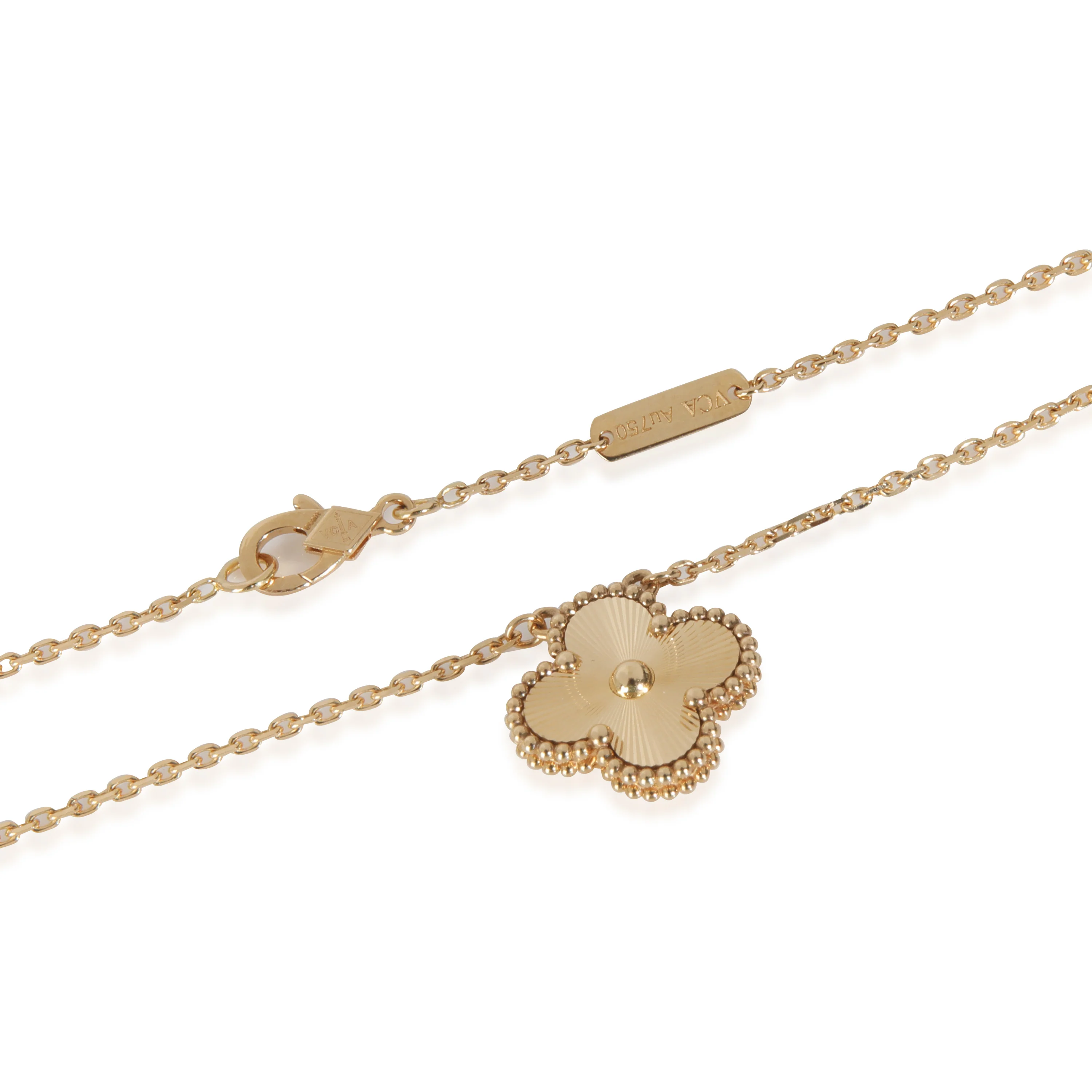Yellow Gold Vintage Alhambra Pendant - Image 3