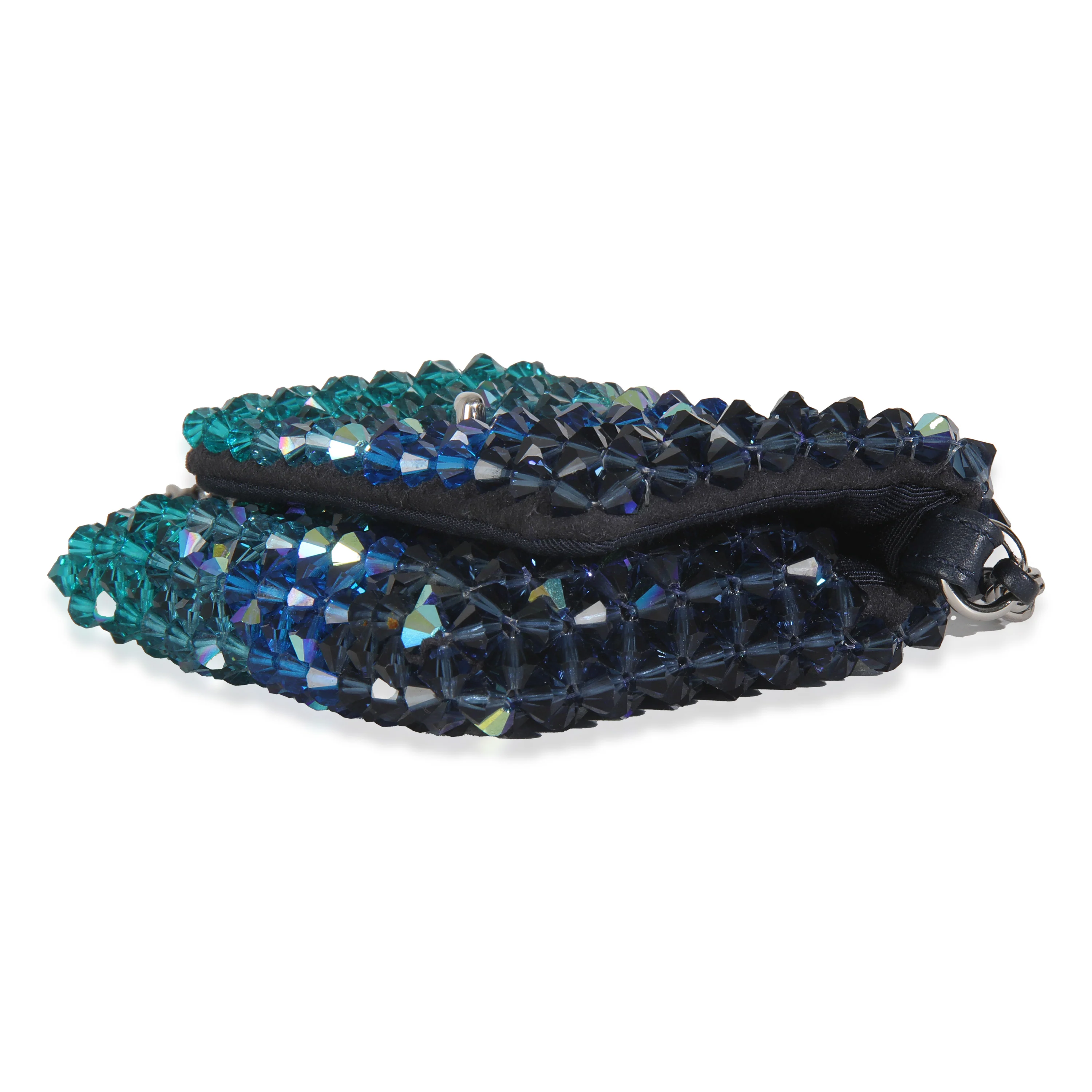 Blue Ombre Beaded Micro Clutch On Chain - Image 7