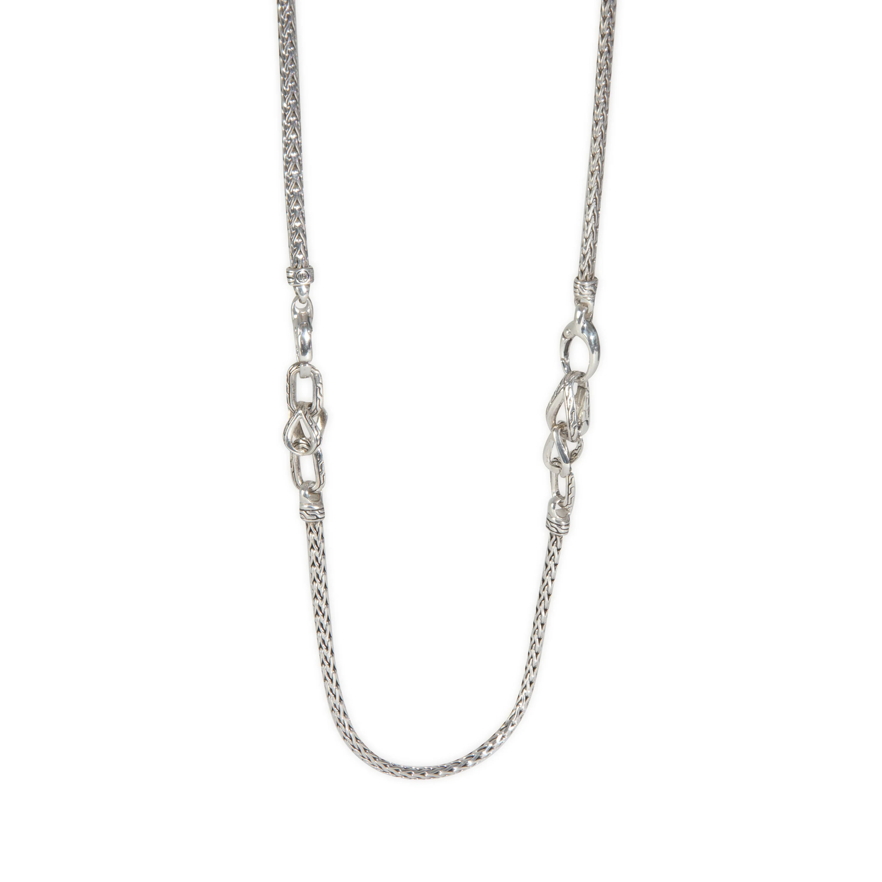 Sterling Silver  Classic Chain Convertible Necklace - Image 2