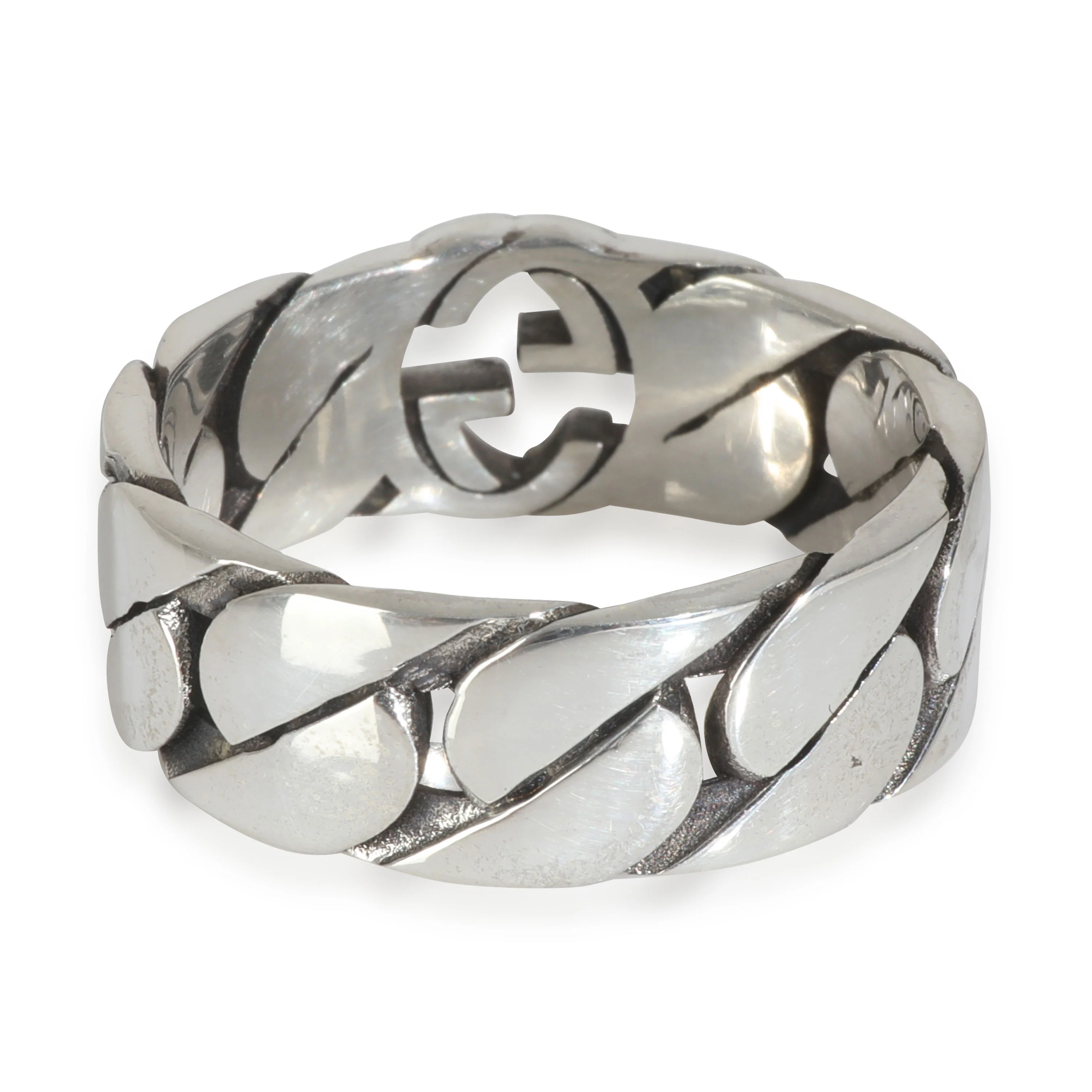 Sterling Silver  Interlocking G Ring - Image 4