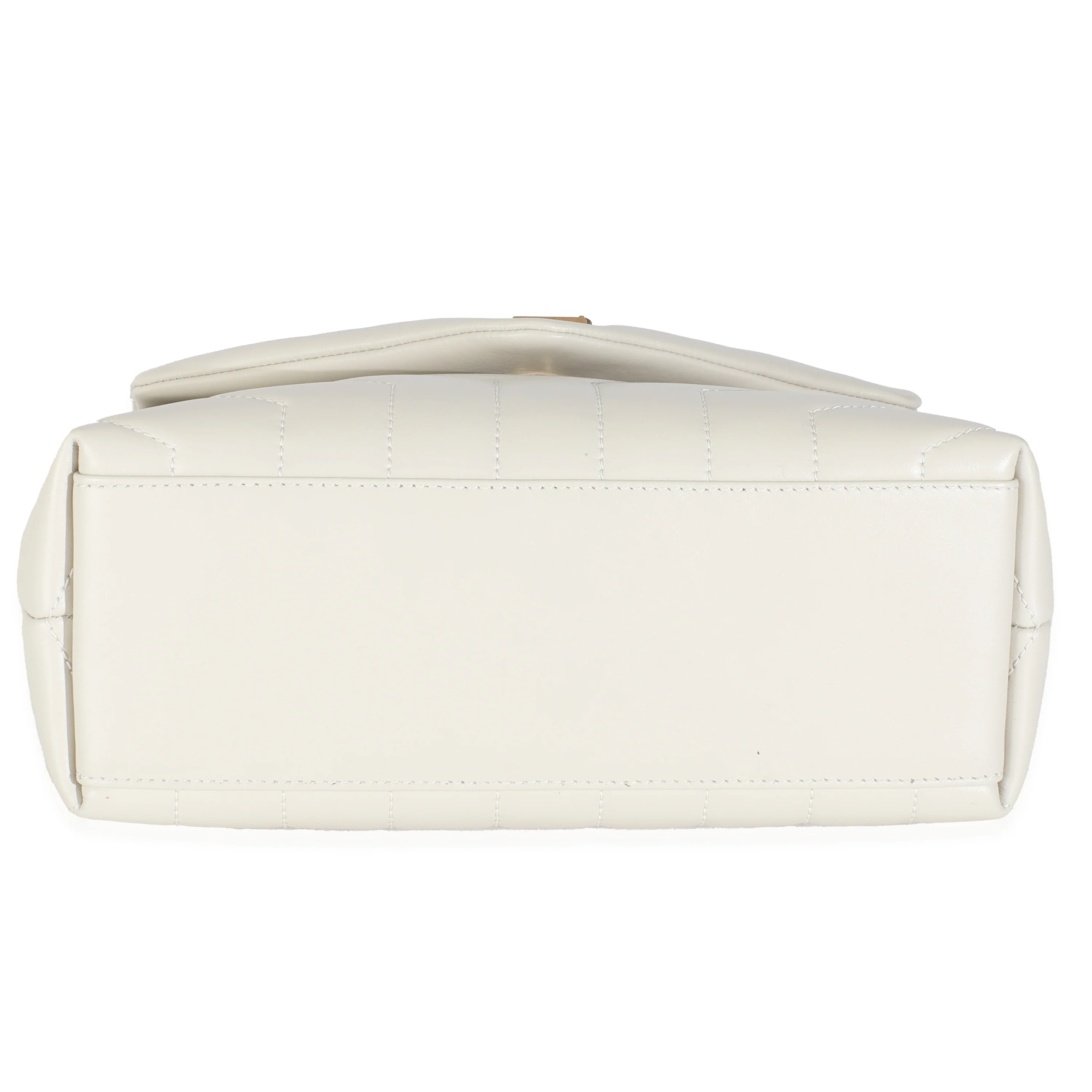 Crema Soft Calfskin Y Quilted Small Loulou Chain Satchel - Image 5