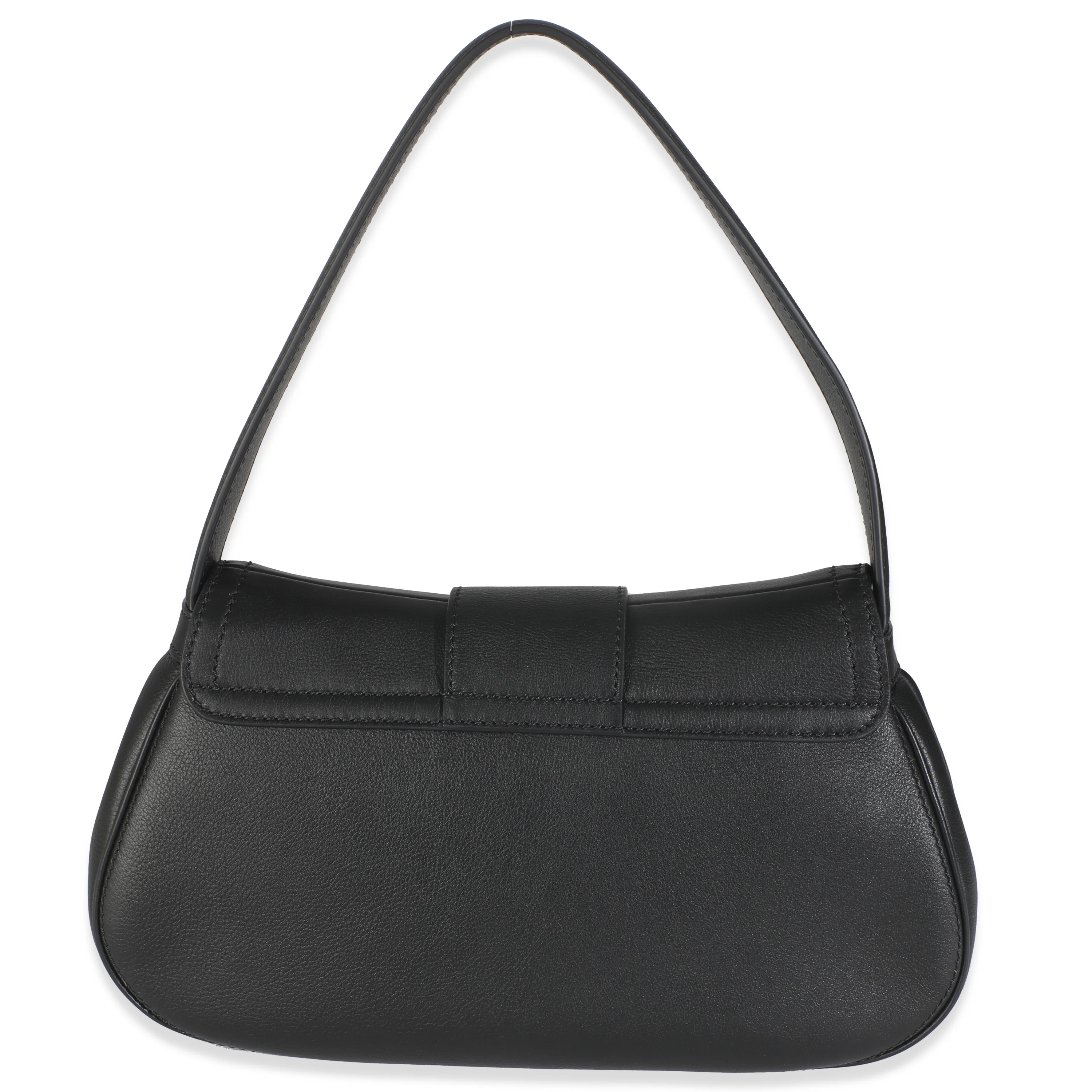 Black Supple Calfskin Medium Polly Bag - Image 5