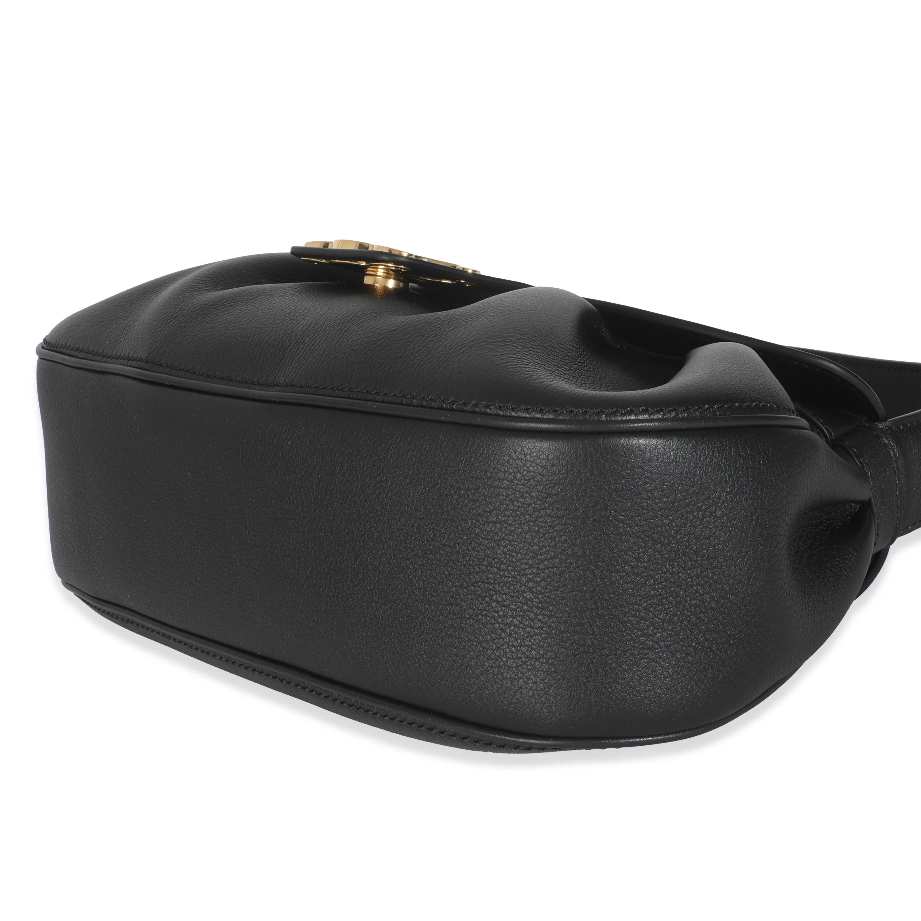Black Supple Calfskin Medium Polly Bag - Image 8