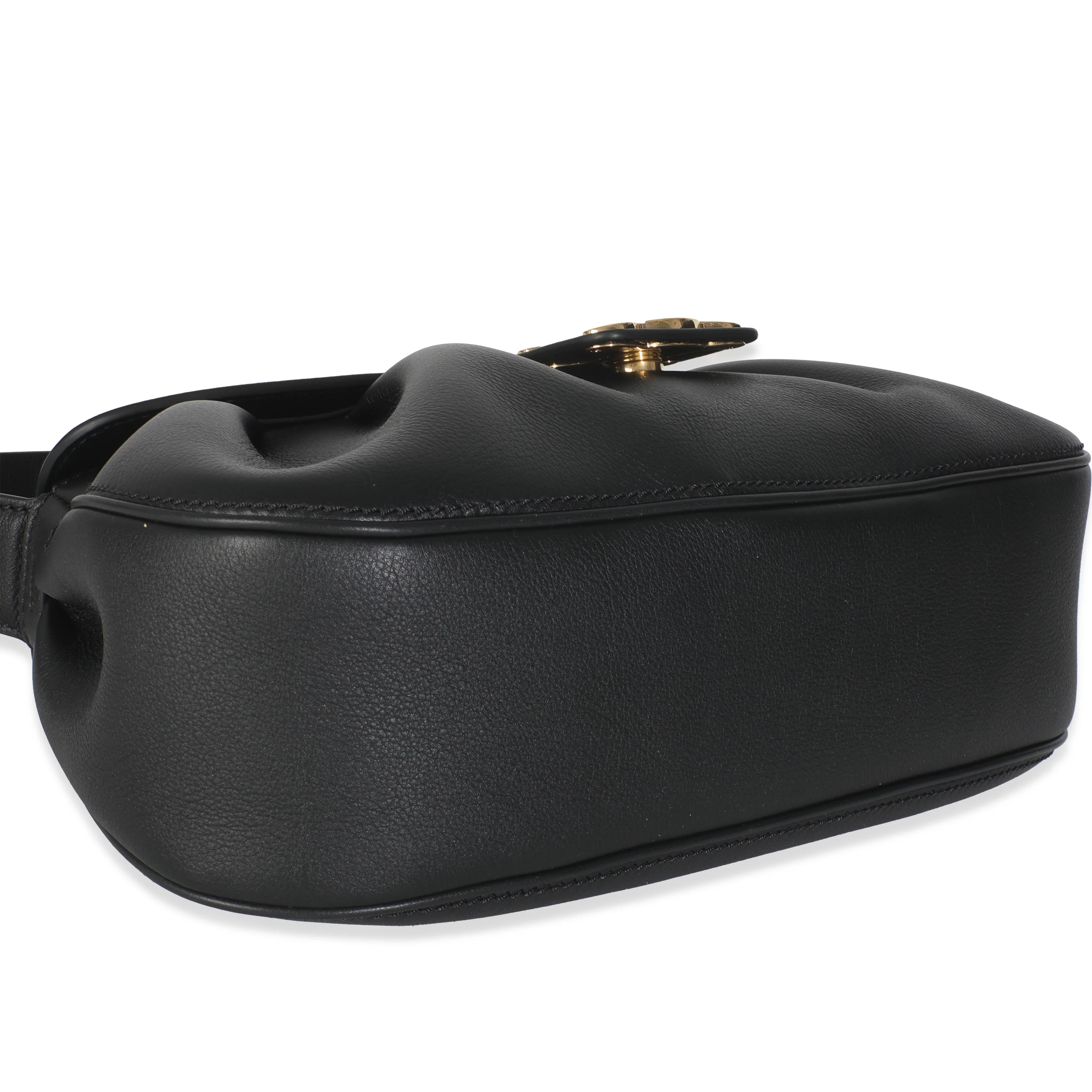 Black Supple Calfskin Medium Polly Bag - Image 9