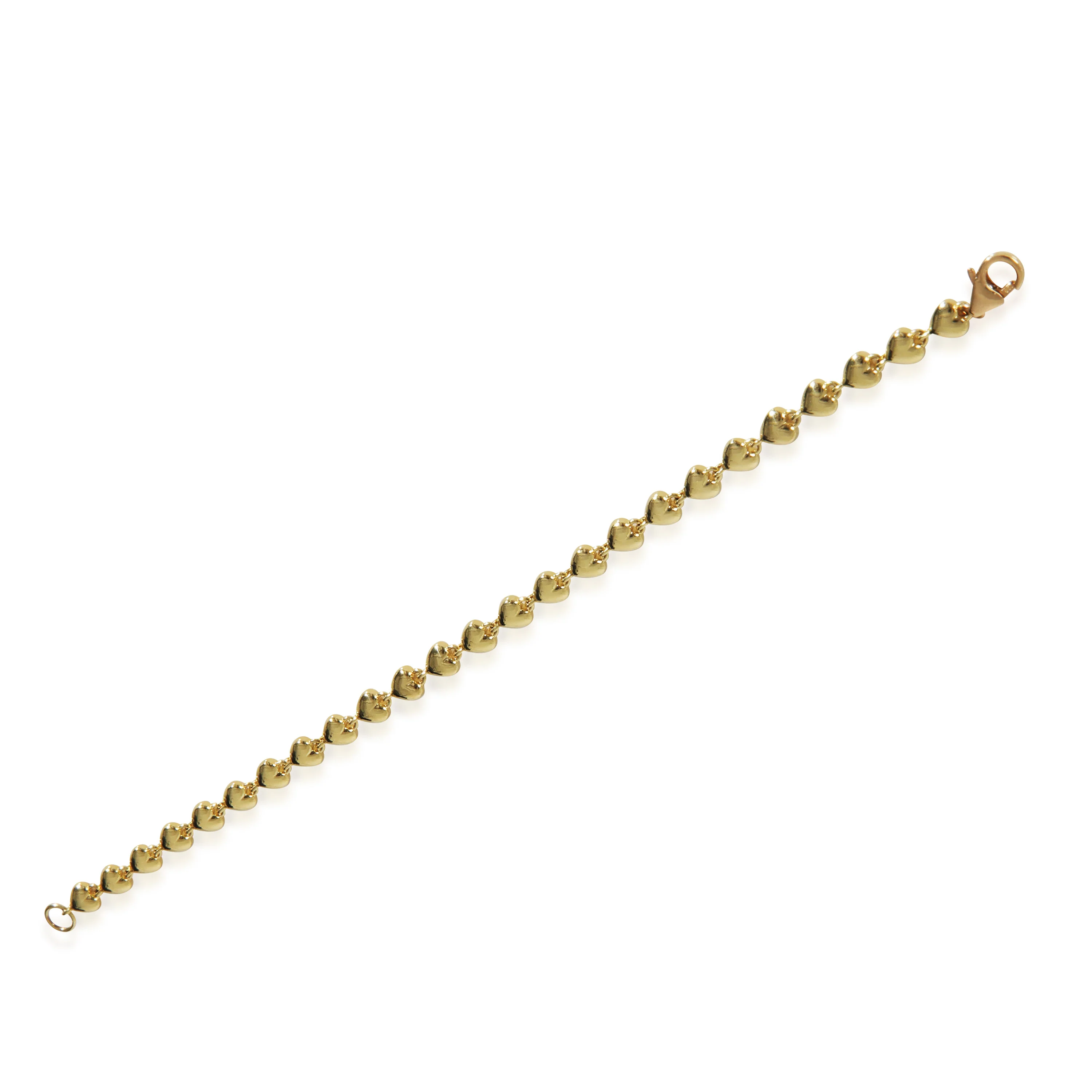 Yellow Gold Love Notes Heart Bracelet - Image 2