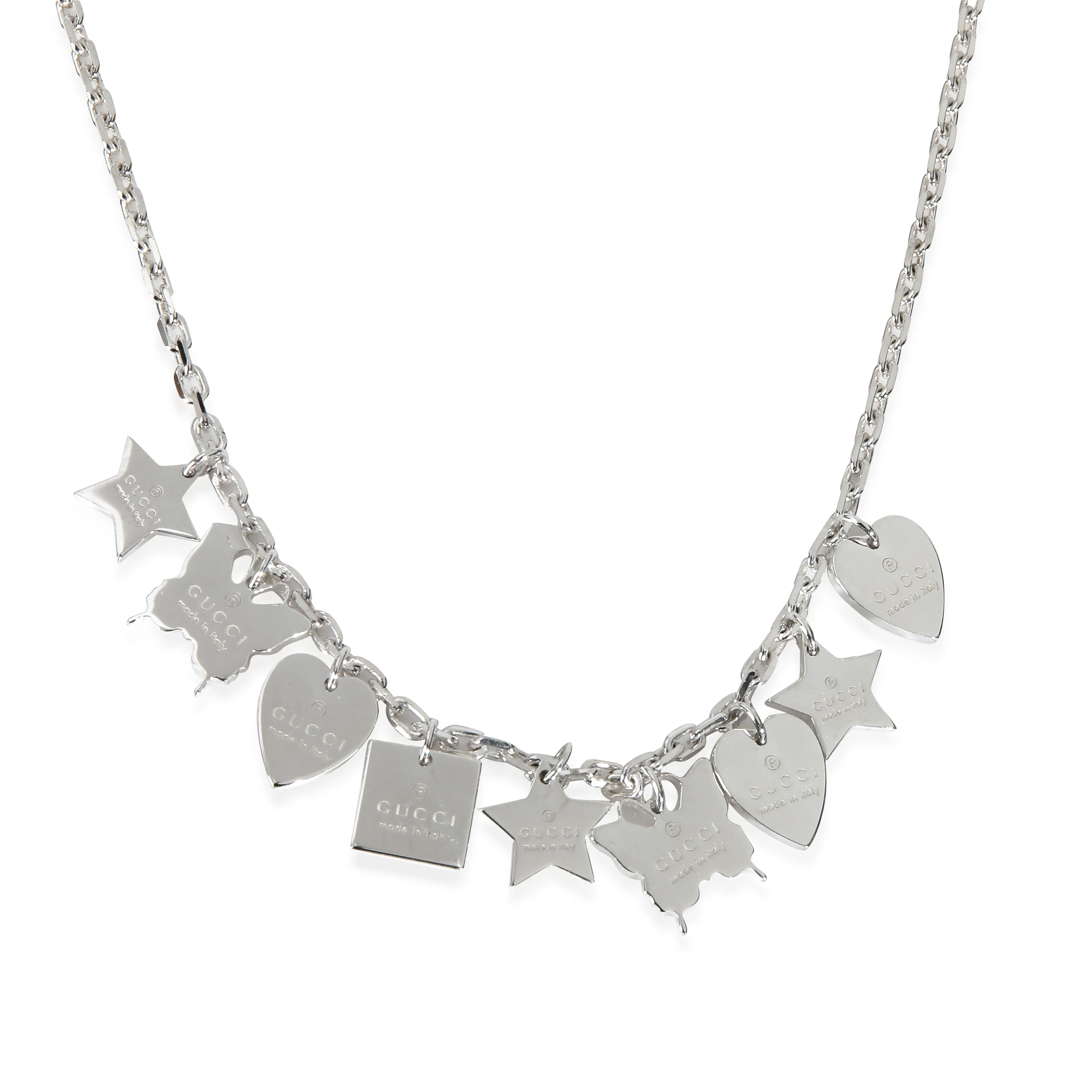Sterling Silver Multi Charm Necklace