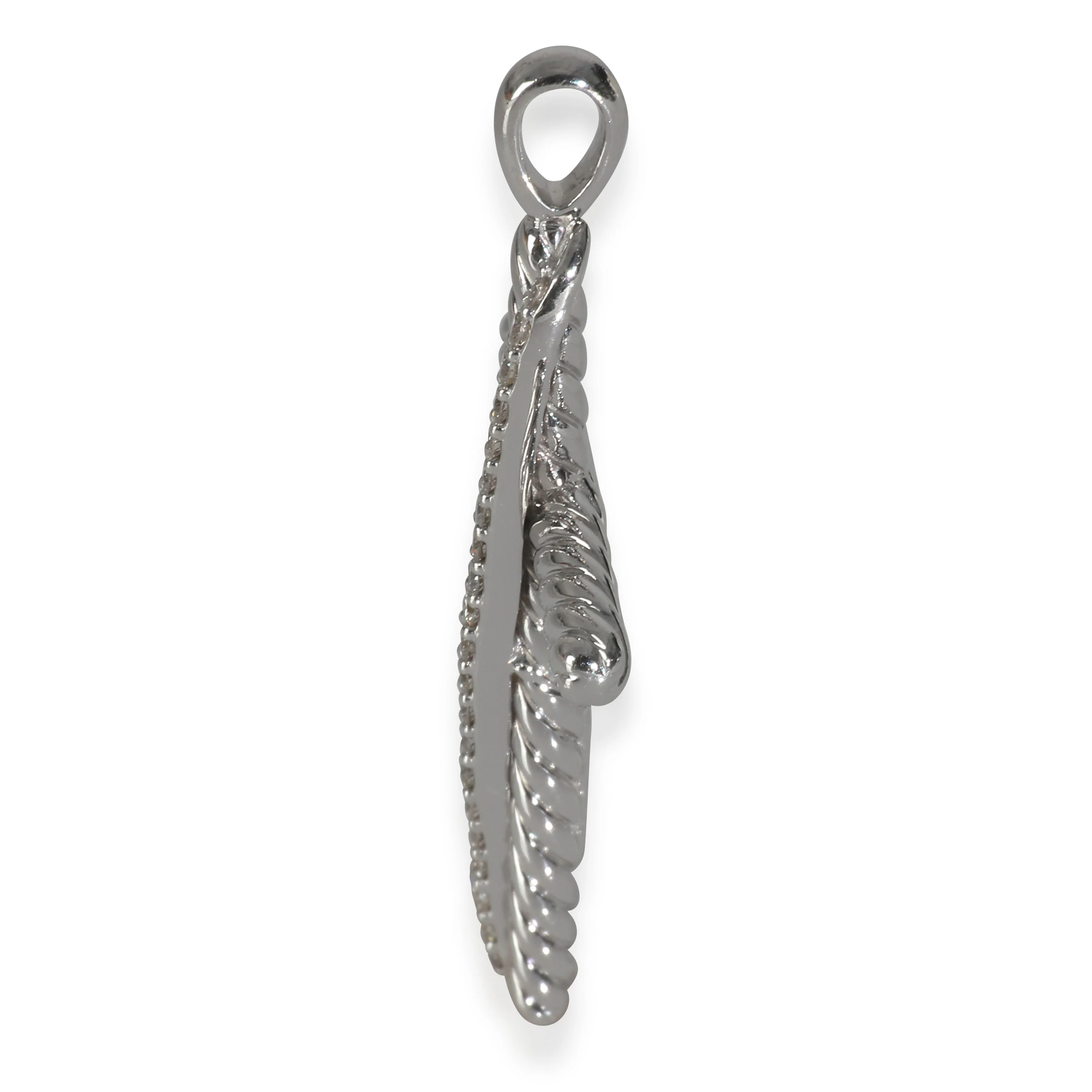 Sterling Silver Diamond Crossover Cross Pendant - Image 2