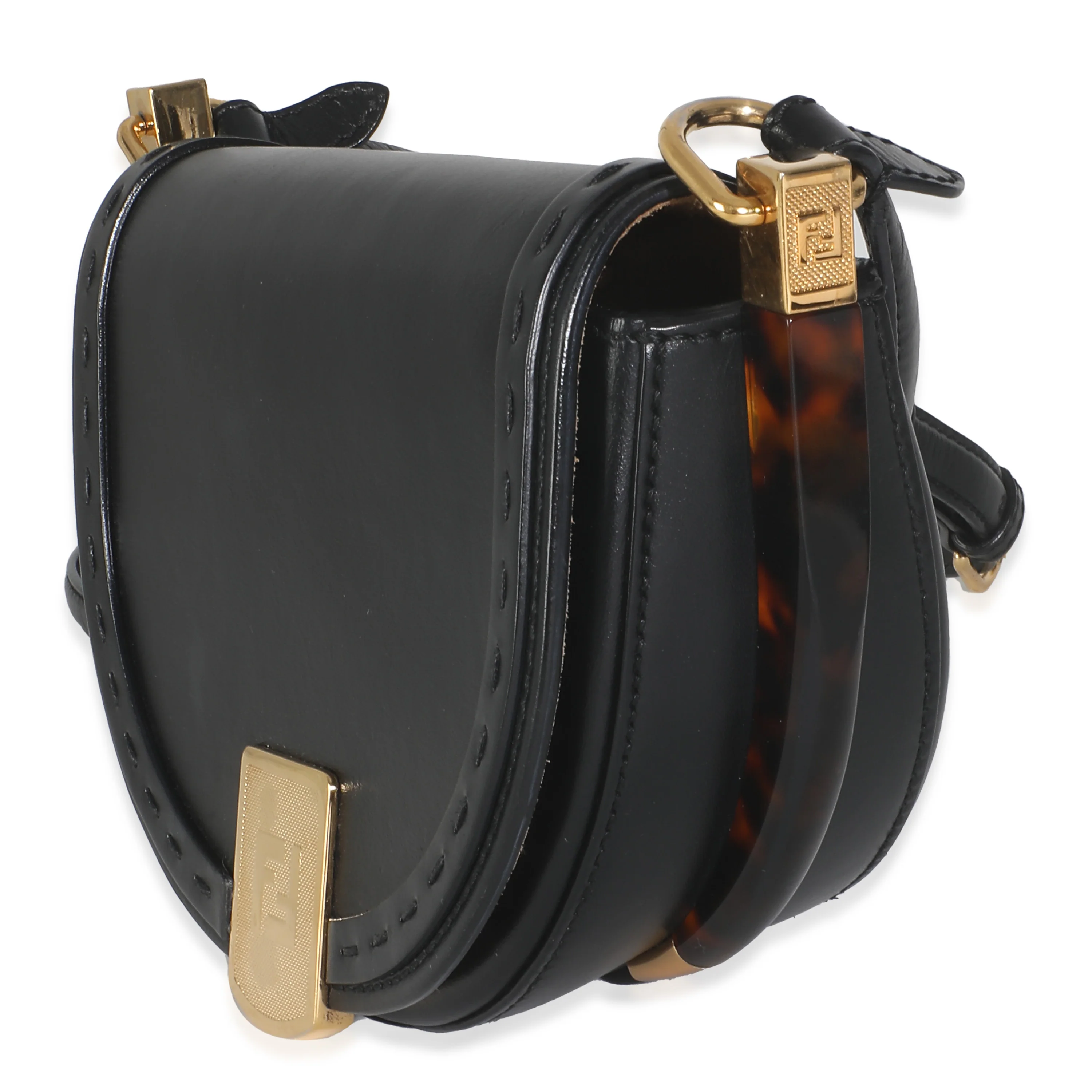 Black Vitello King Plexiglass Moonlight Shoulder Bag - Image 2