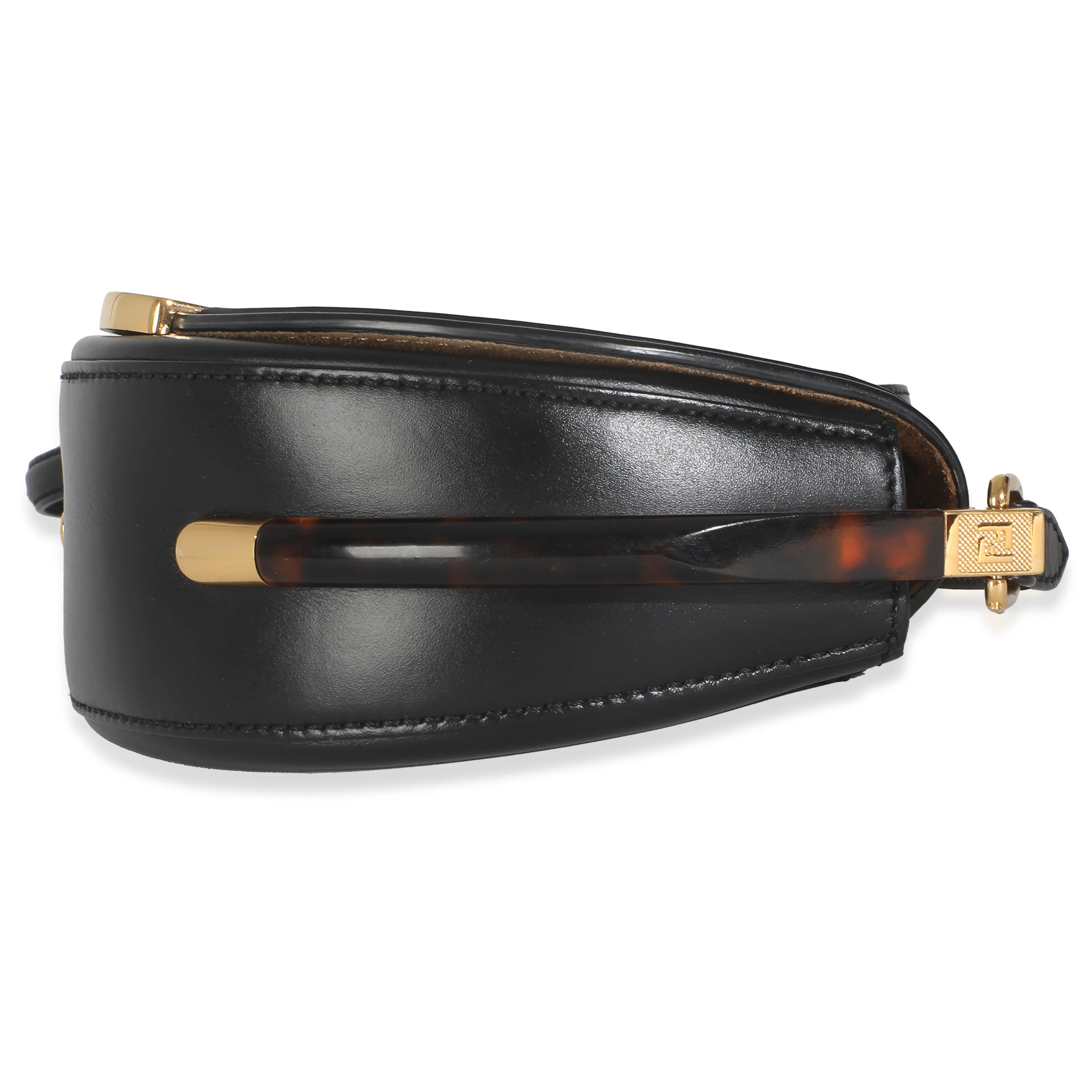 Black Vitello King Plexiglass Moonlight Shoulder Bag - Image 7