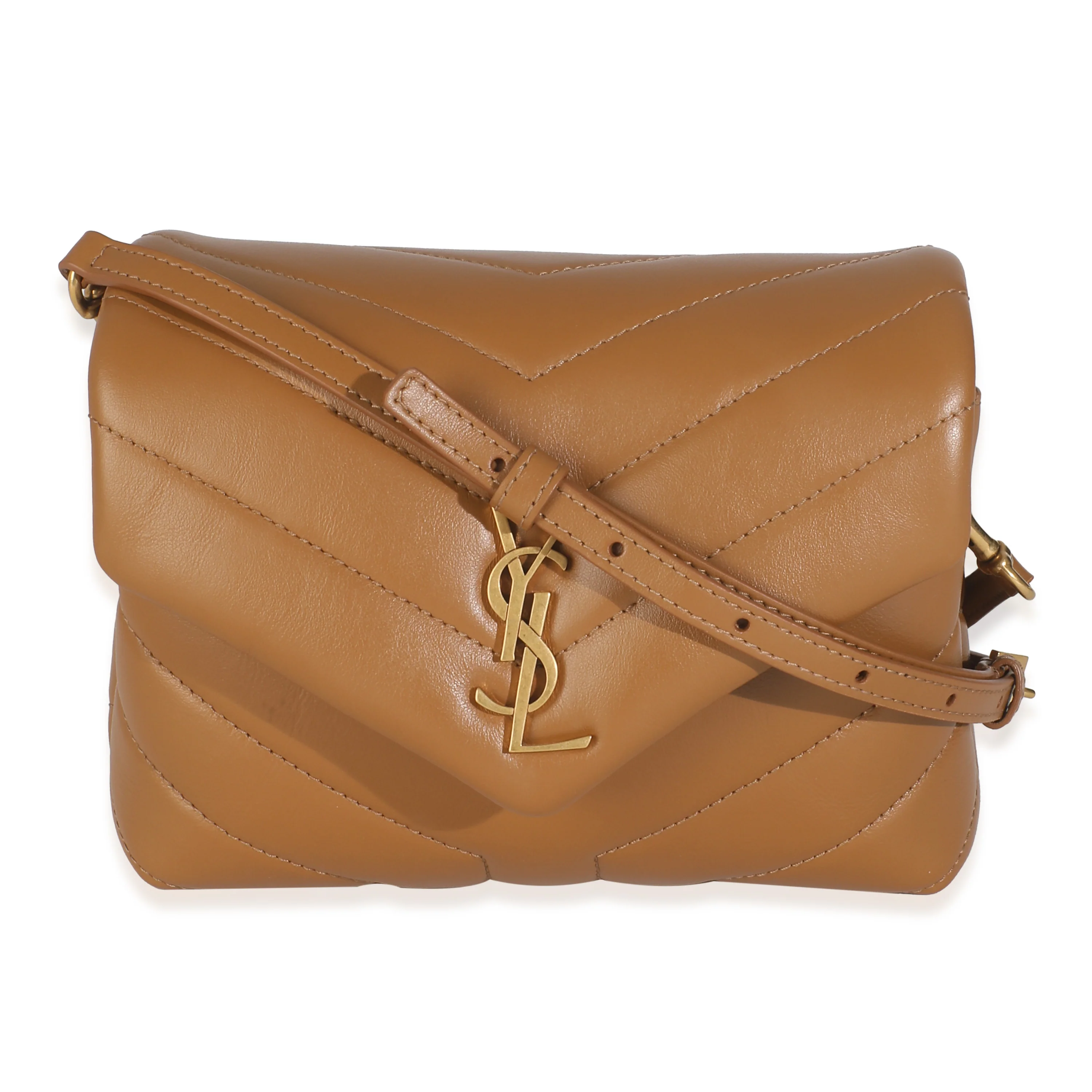 Dark Natural Calfskin Matelasse Toy Loulou Bag