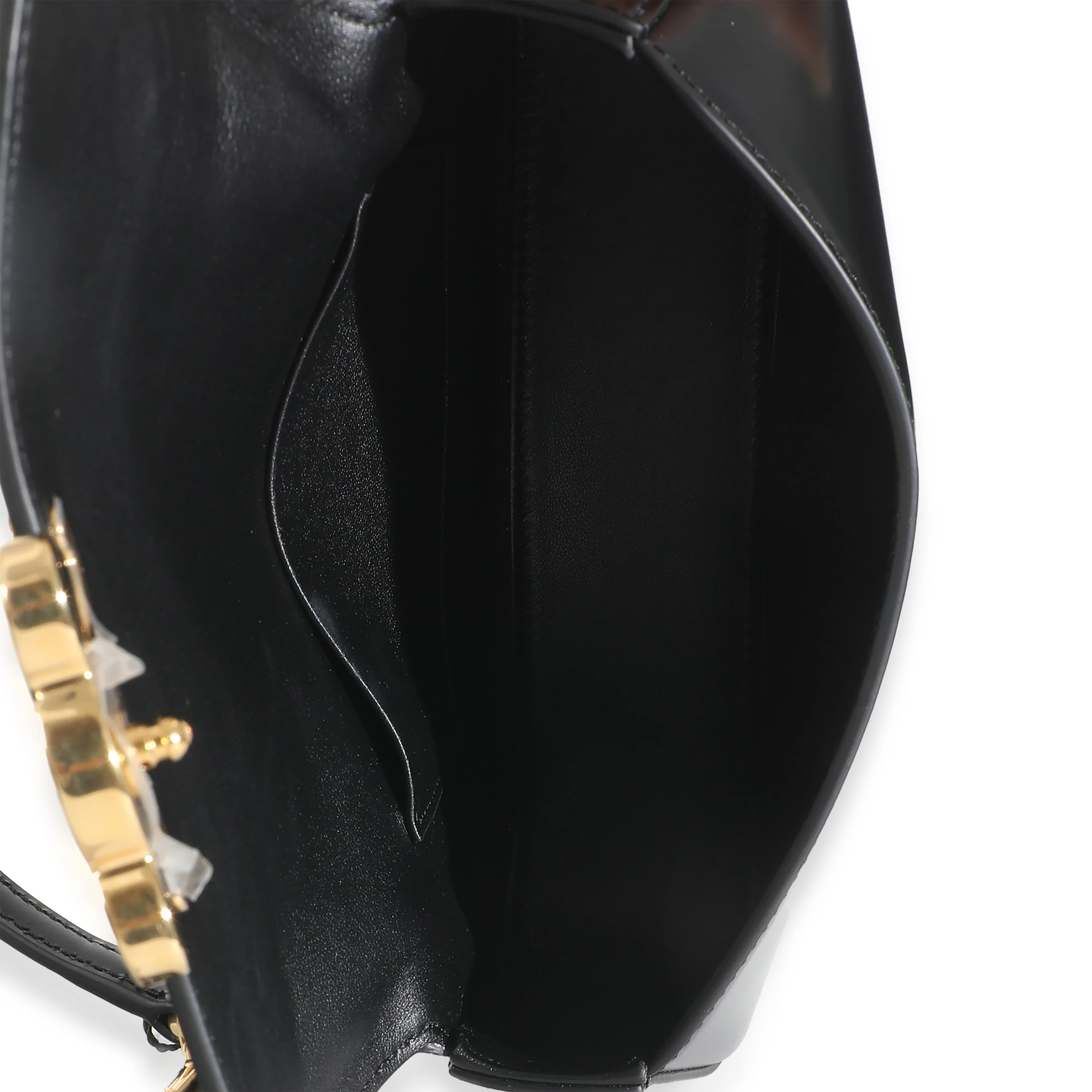 Black Smooth Calfskin Teen Lola Top Handle Bag - Image 9