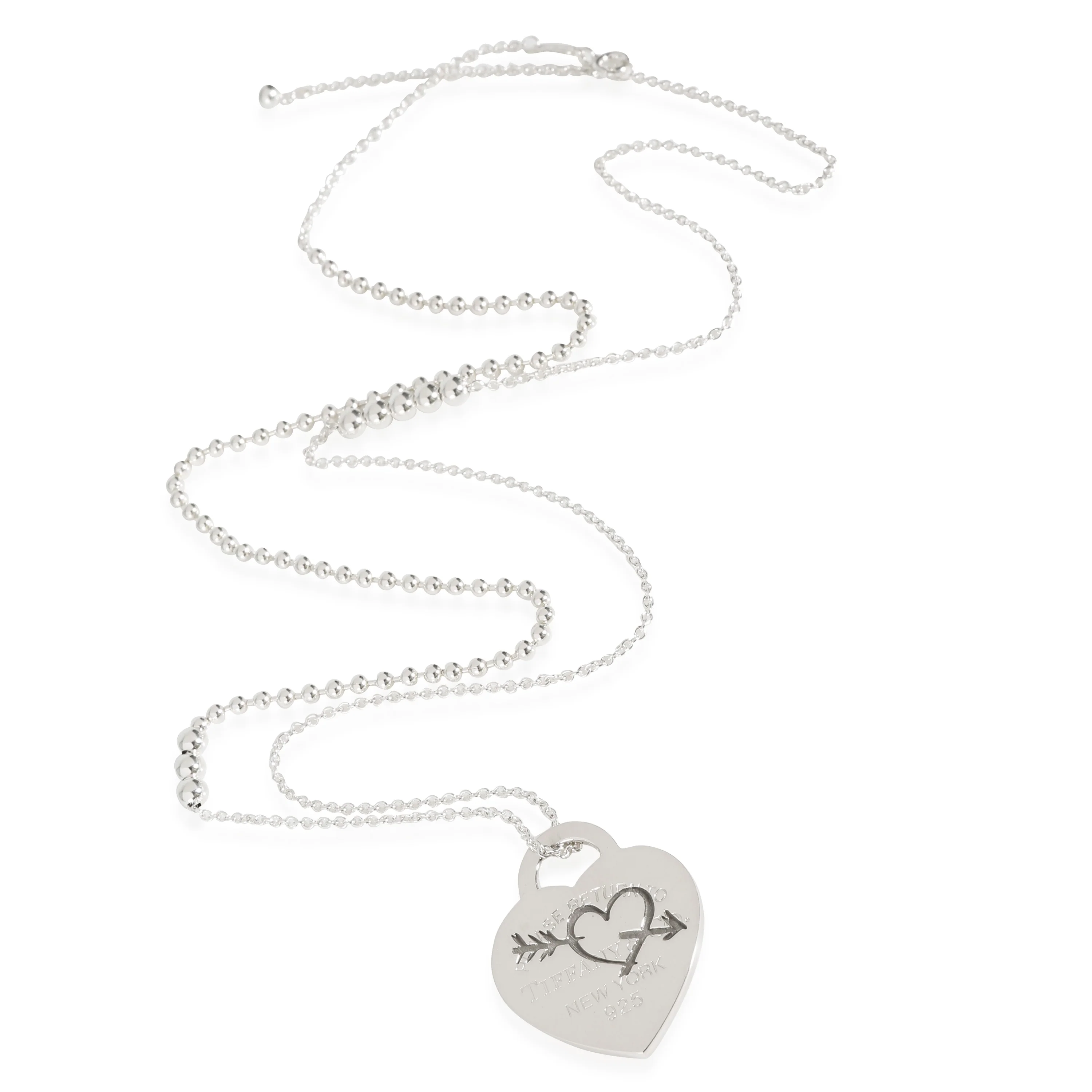 Sterling Silver  Return To Tiffany Heart & Arrow Pendant - Image 2