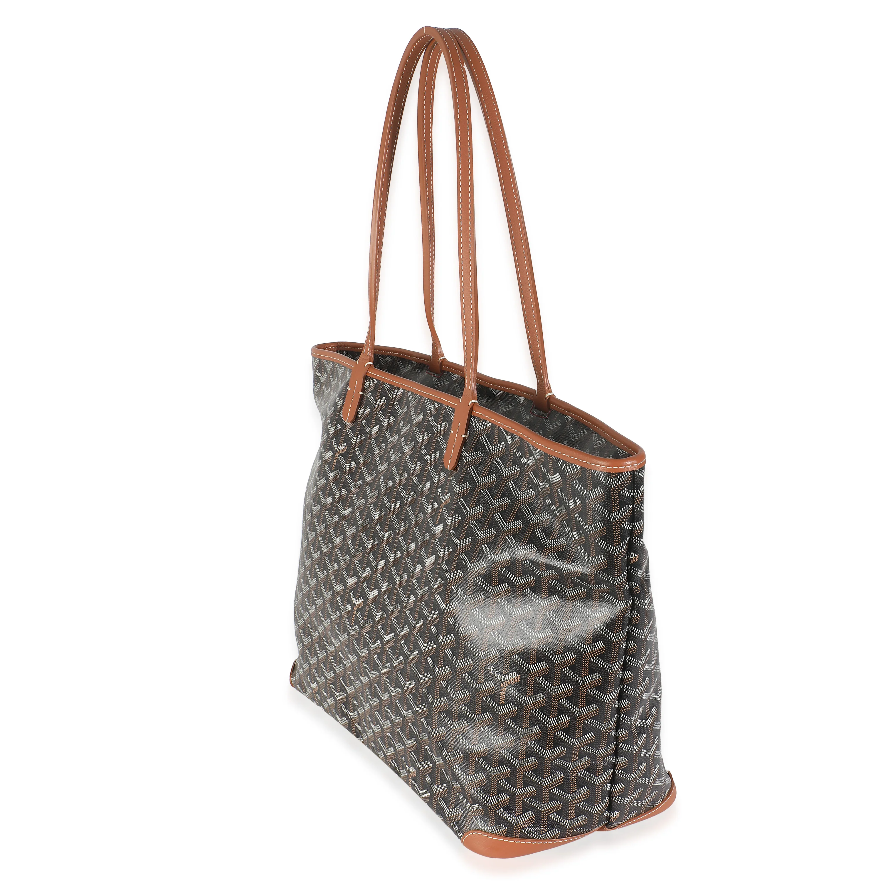 Tan Black Goyardine Canvas Artois MM - Image 2