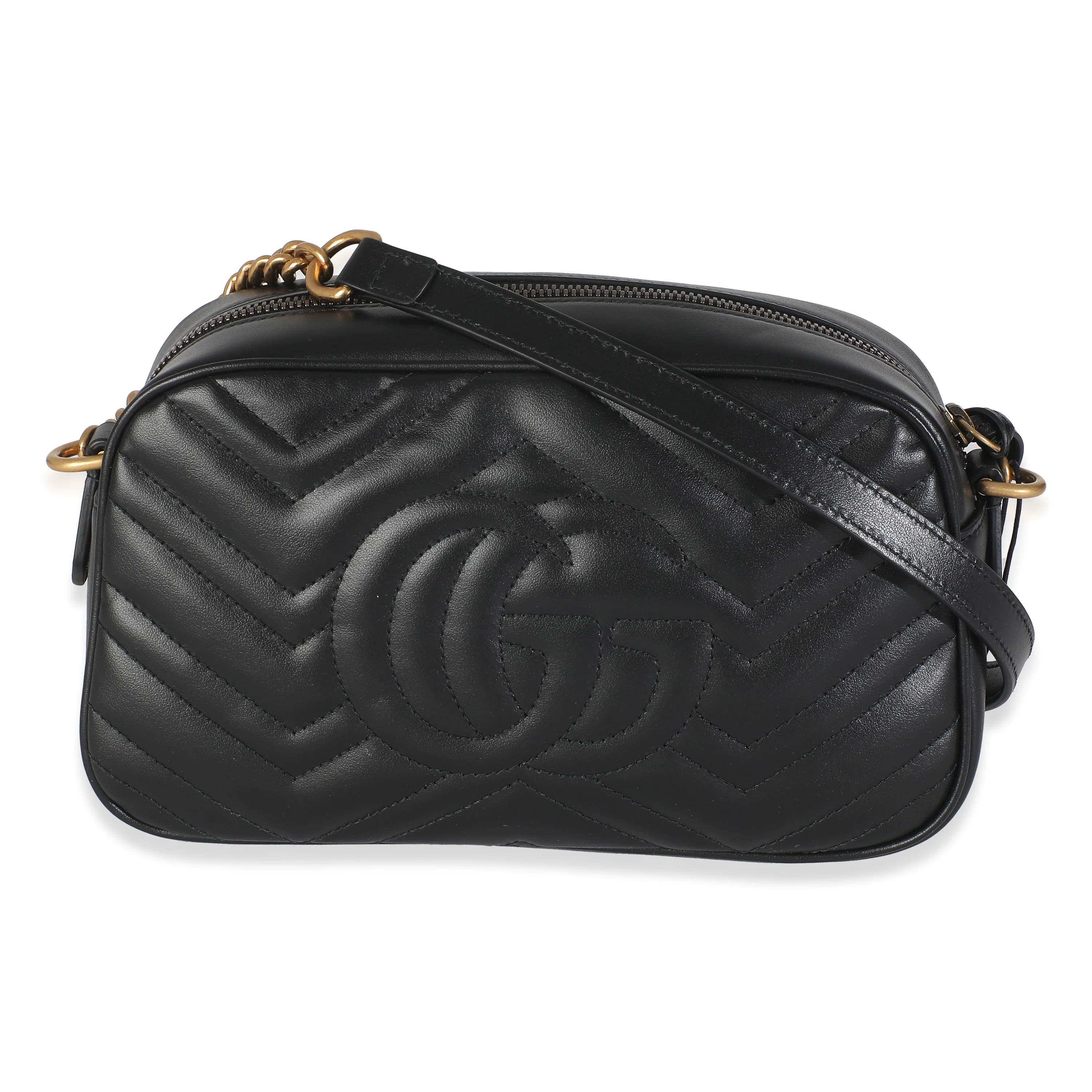 Black Matelasse Calfskin Small GG Marmont - Image 4