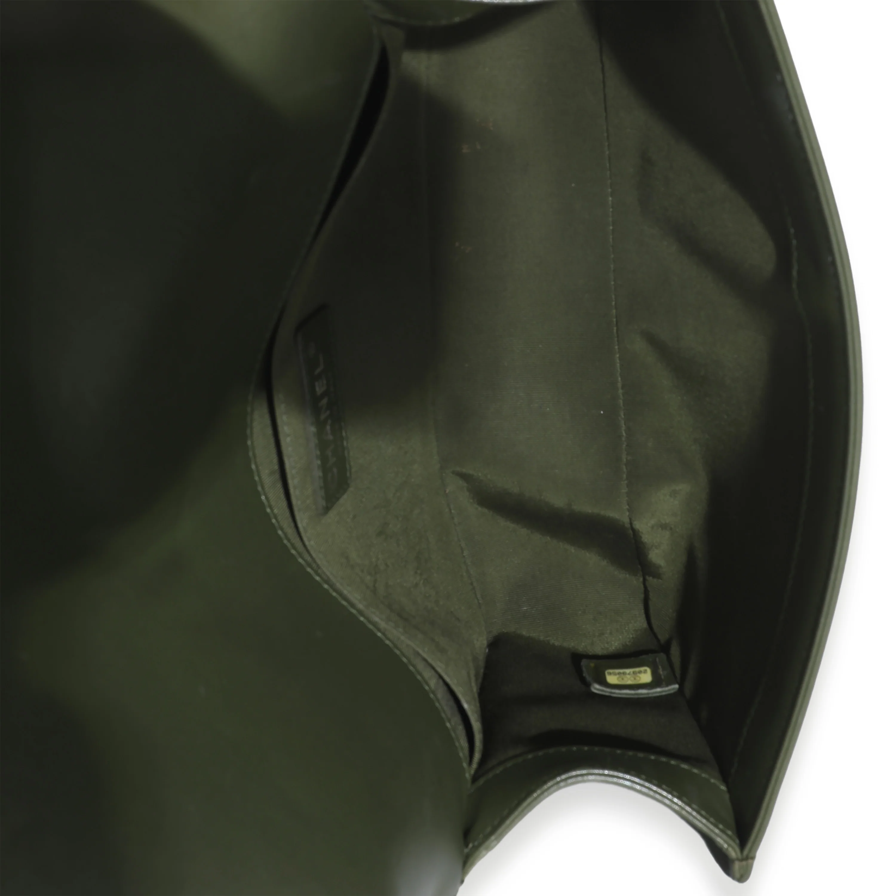 Green Quilted Lambskin Old Medium Boy Bag - Image 9