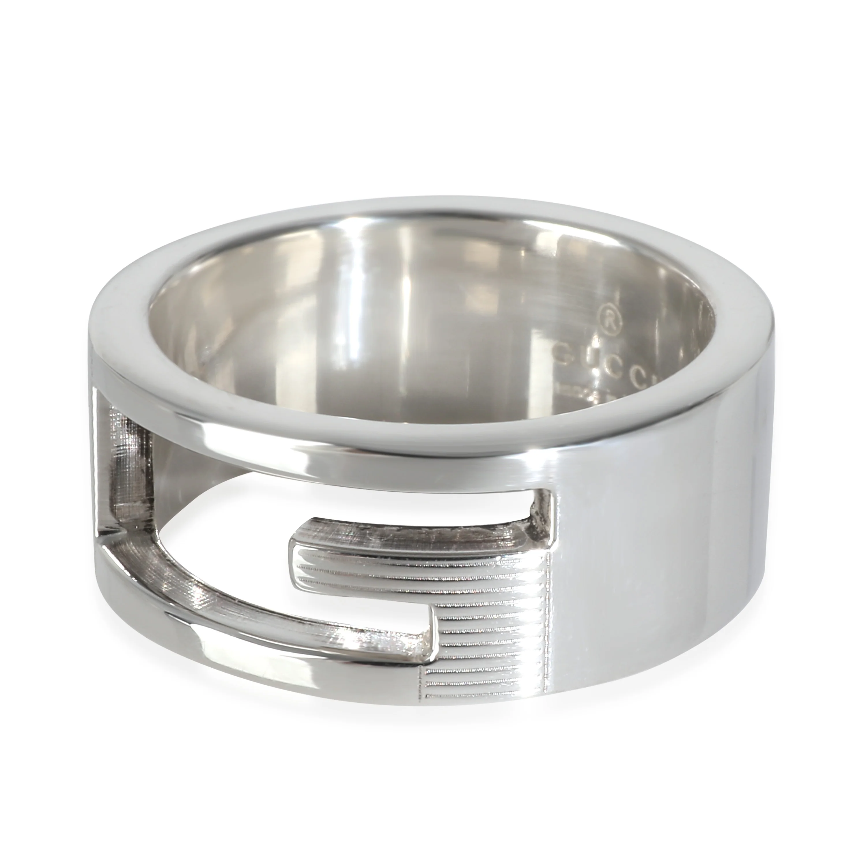 Sterling Silver  Narrow Cutout G Ring - Image 2
