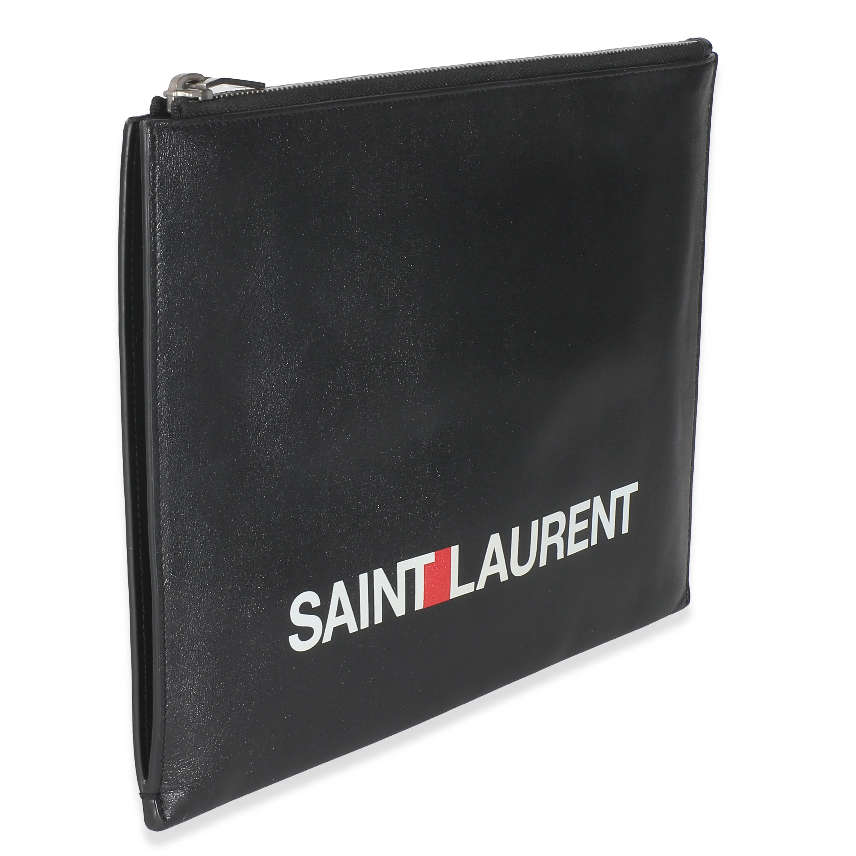 Black Calfskin Archive Logo iPad Case - Image 3