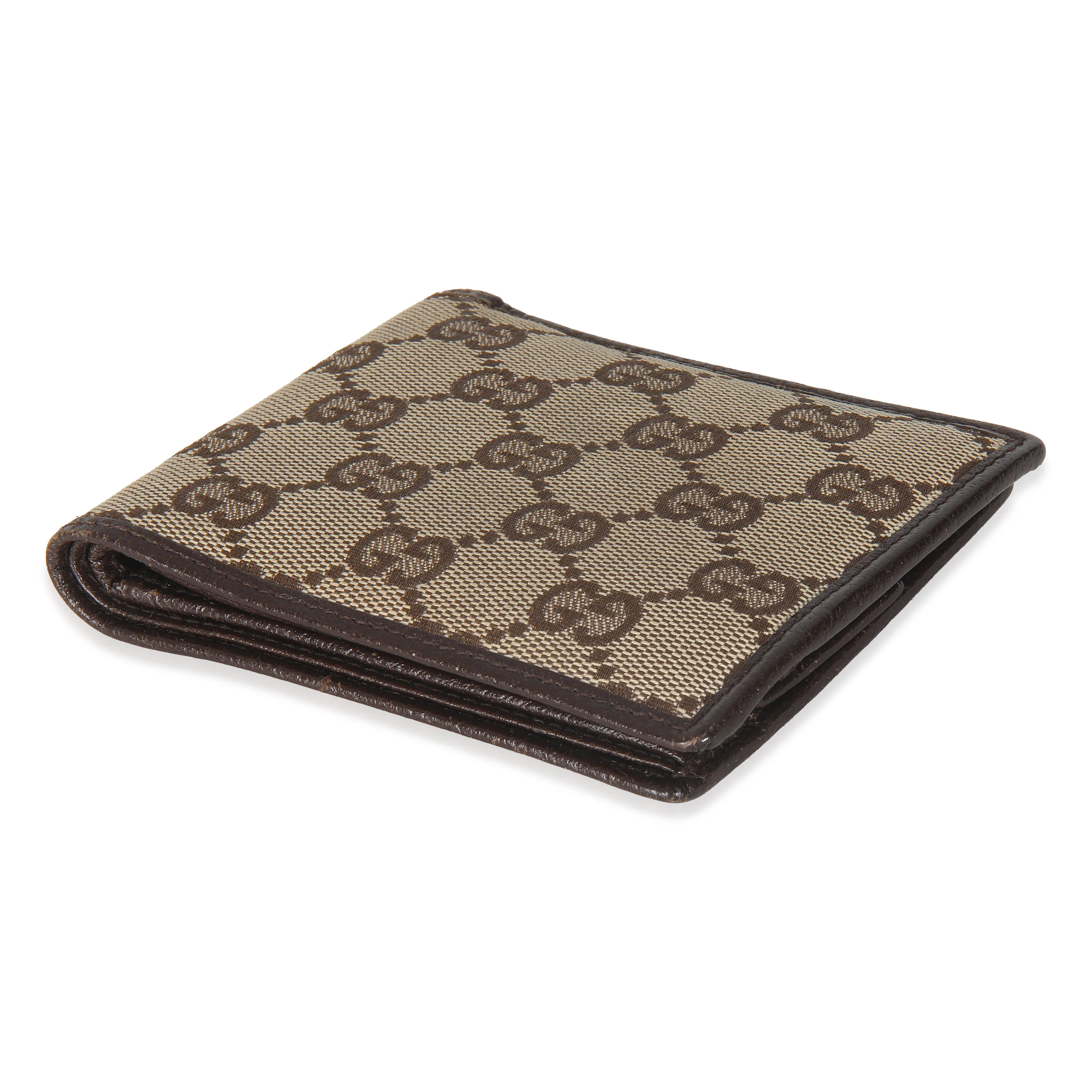 Beige Brown GG Canvas Bi Fold Wallet - Image 6
