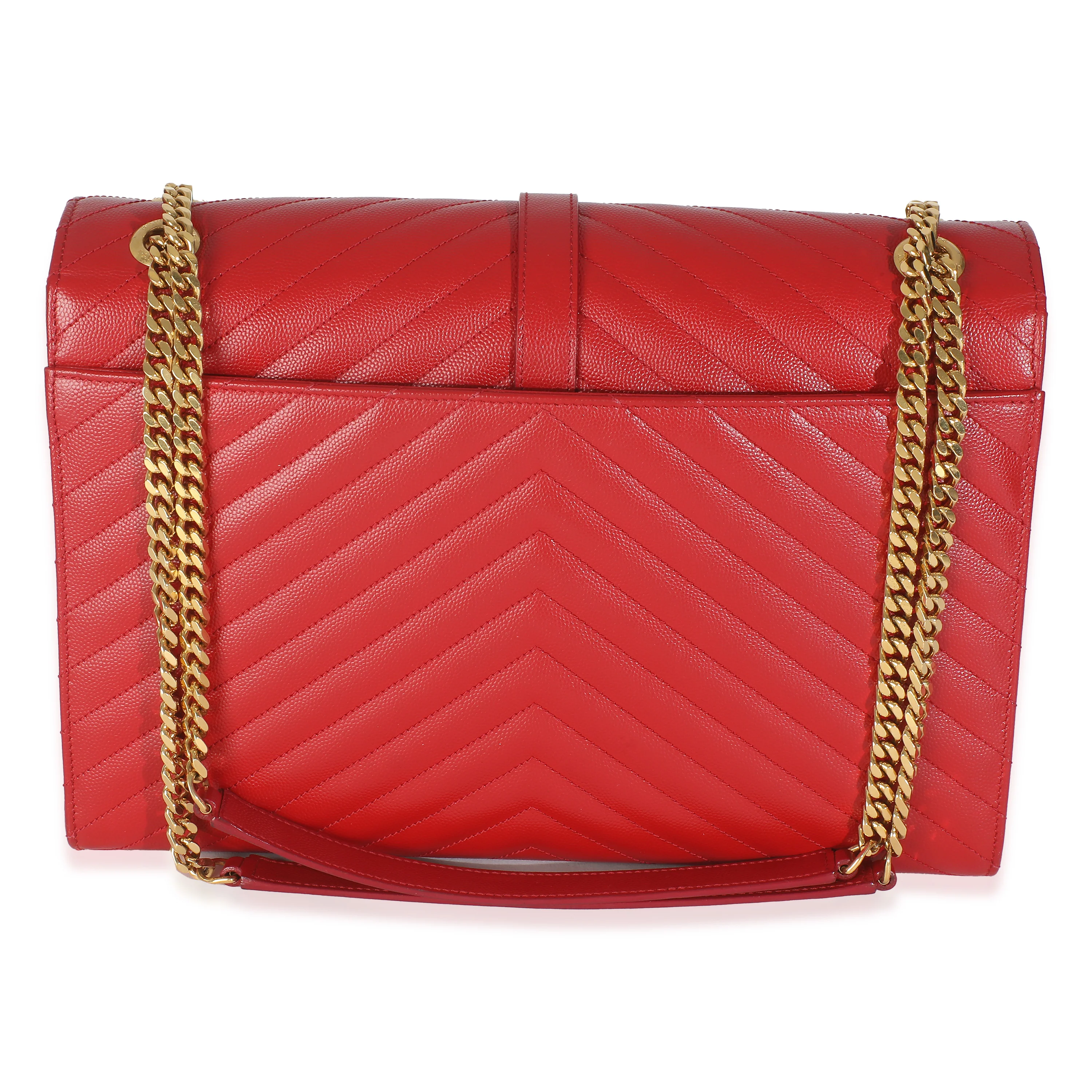 Lipstick Red Grain De Poudre Large Envelope Flap - Image 4