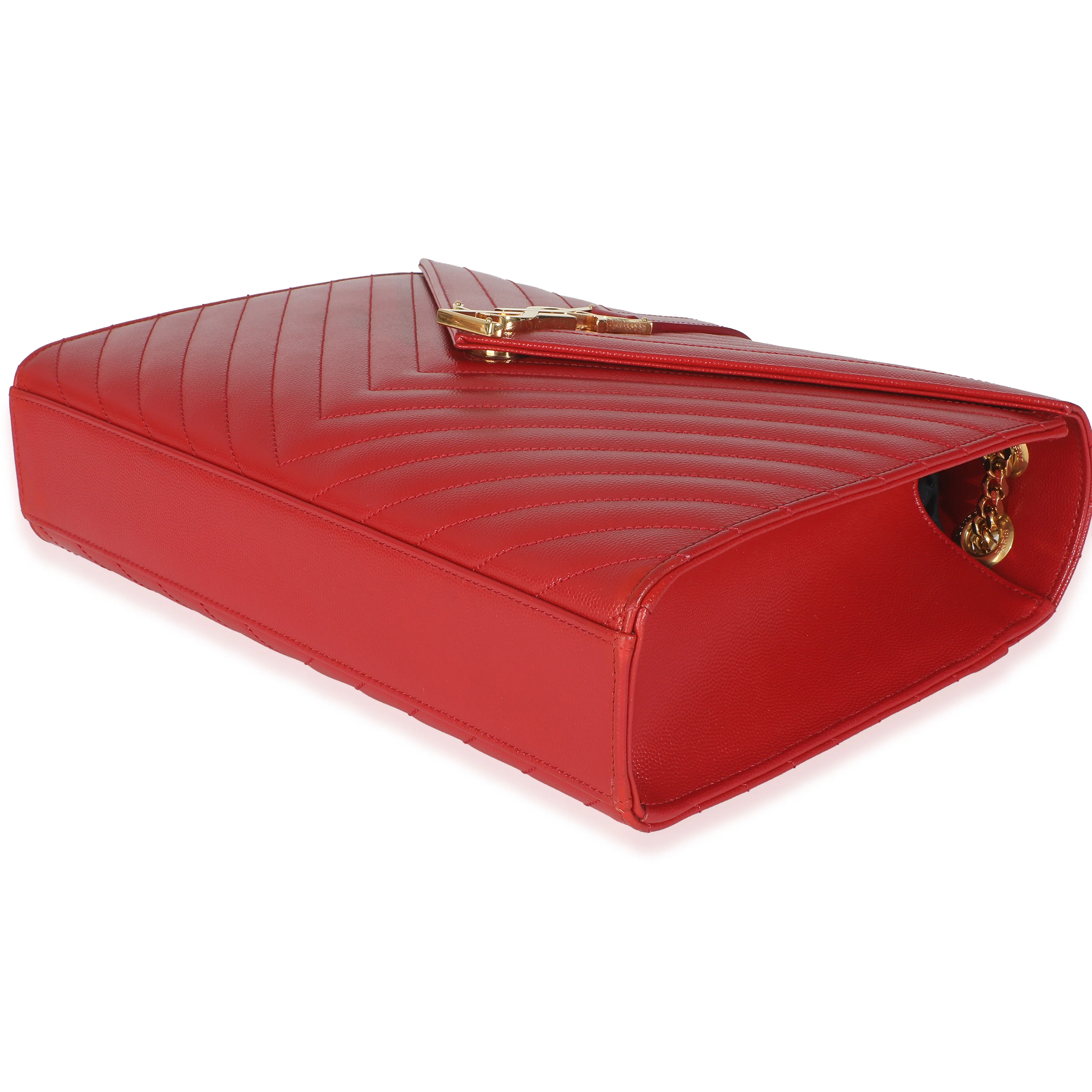 Lipstick Red Grain De Poudre Large Envelope Flap - Image 6