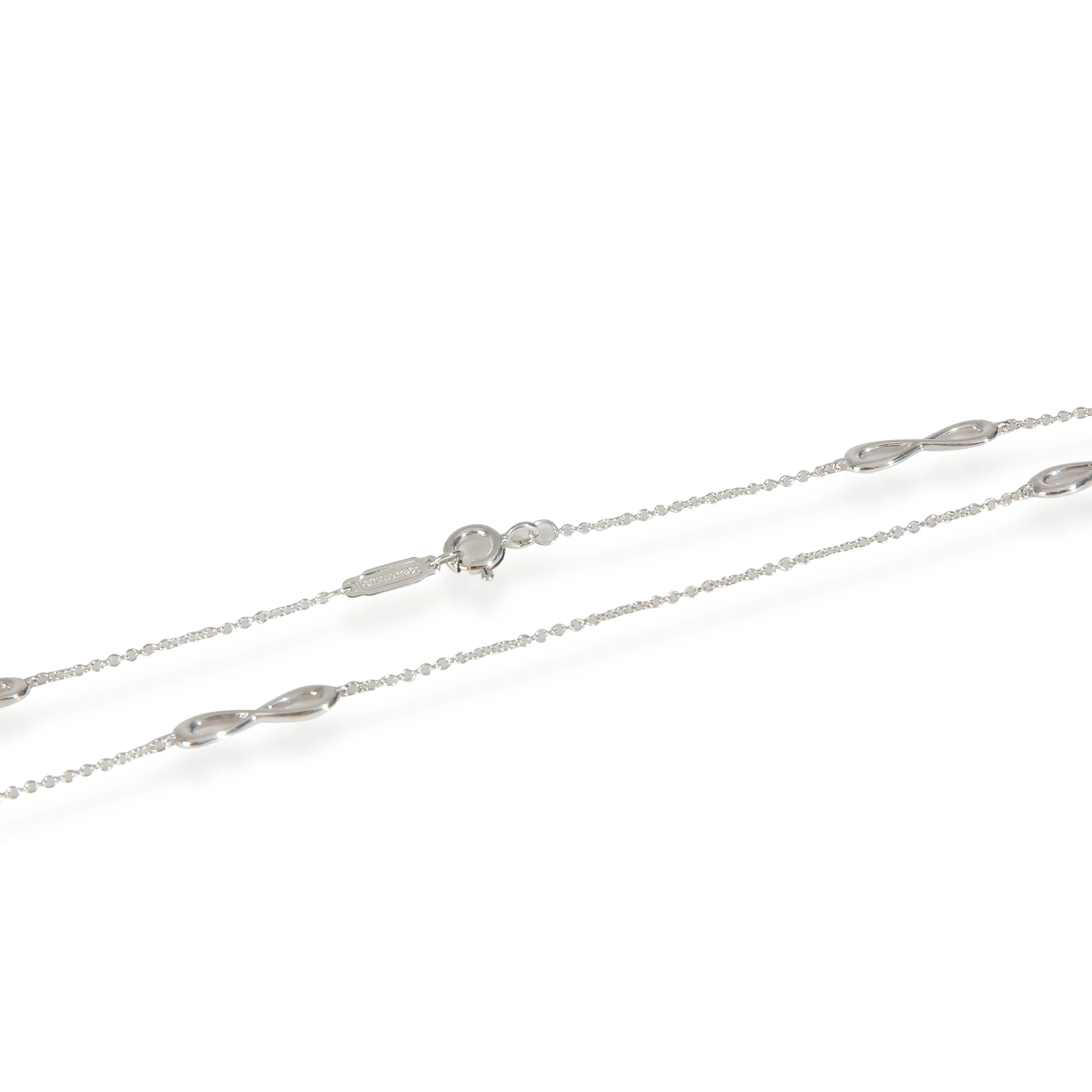 Sterling Silver  Infinity Station Necklace - Image 3