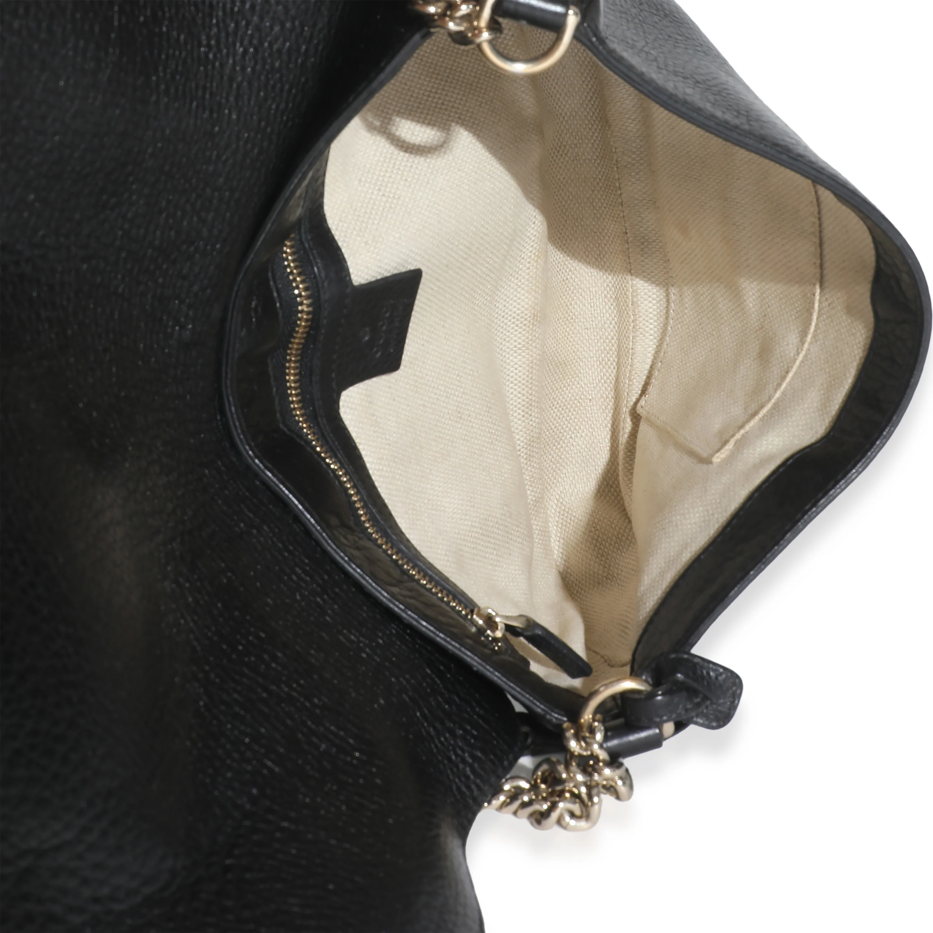 Black Pebbled Calfskin Medium Soho Disco Flap - Image 9