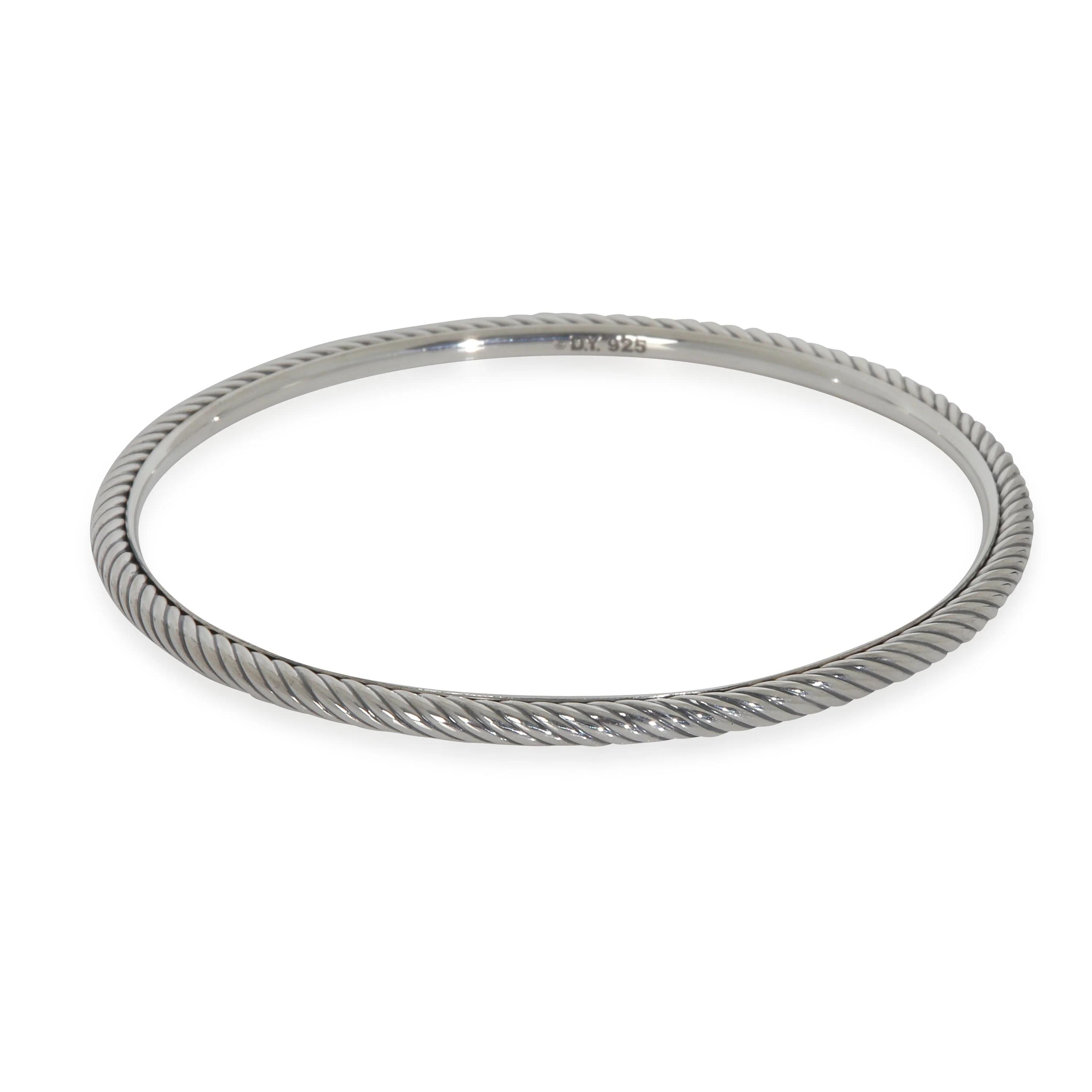 Sterling Silver Cable Slip On Bracelet