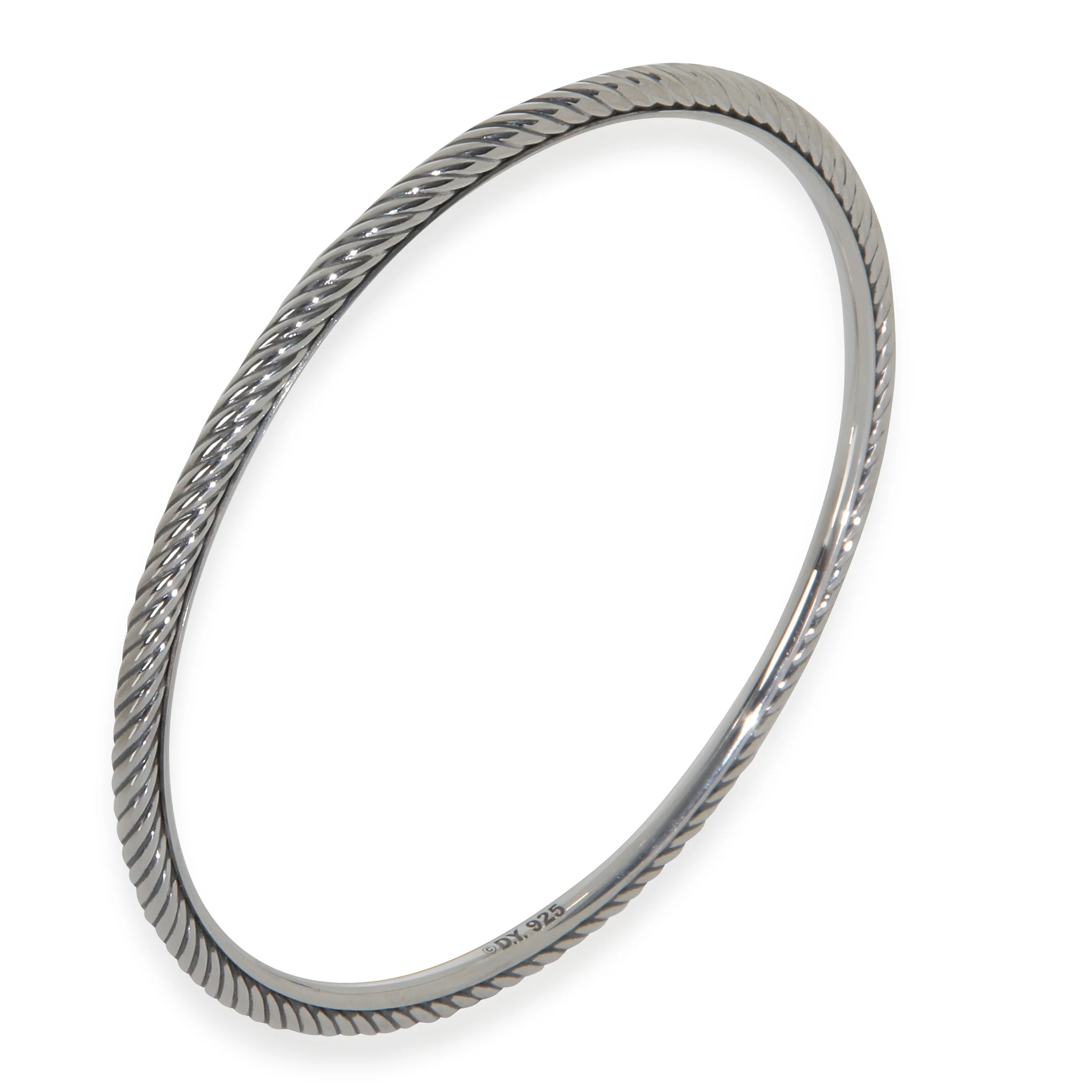 Sterling Silver Cable Slip On Bracelet - Image 3