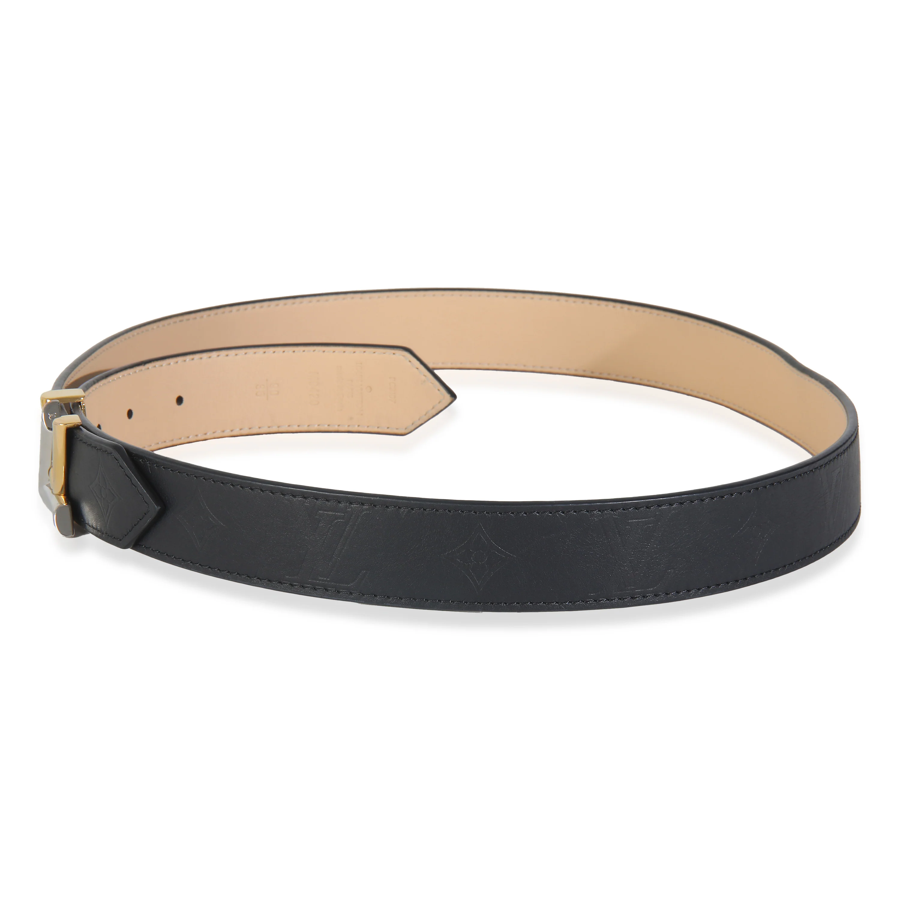 Black Monogram Calfskin LV Twist Belt 90/36 - Image 2