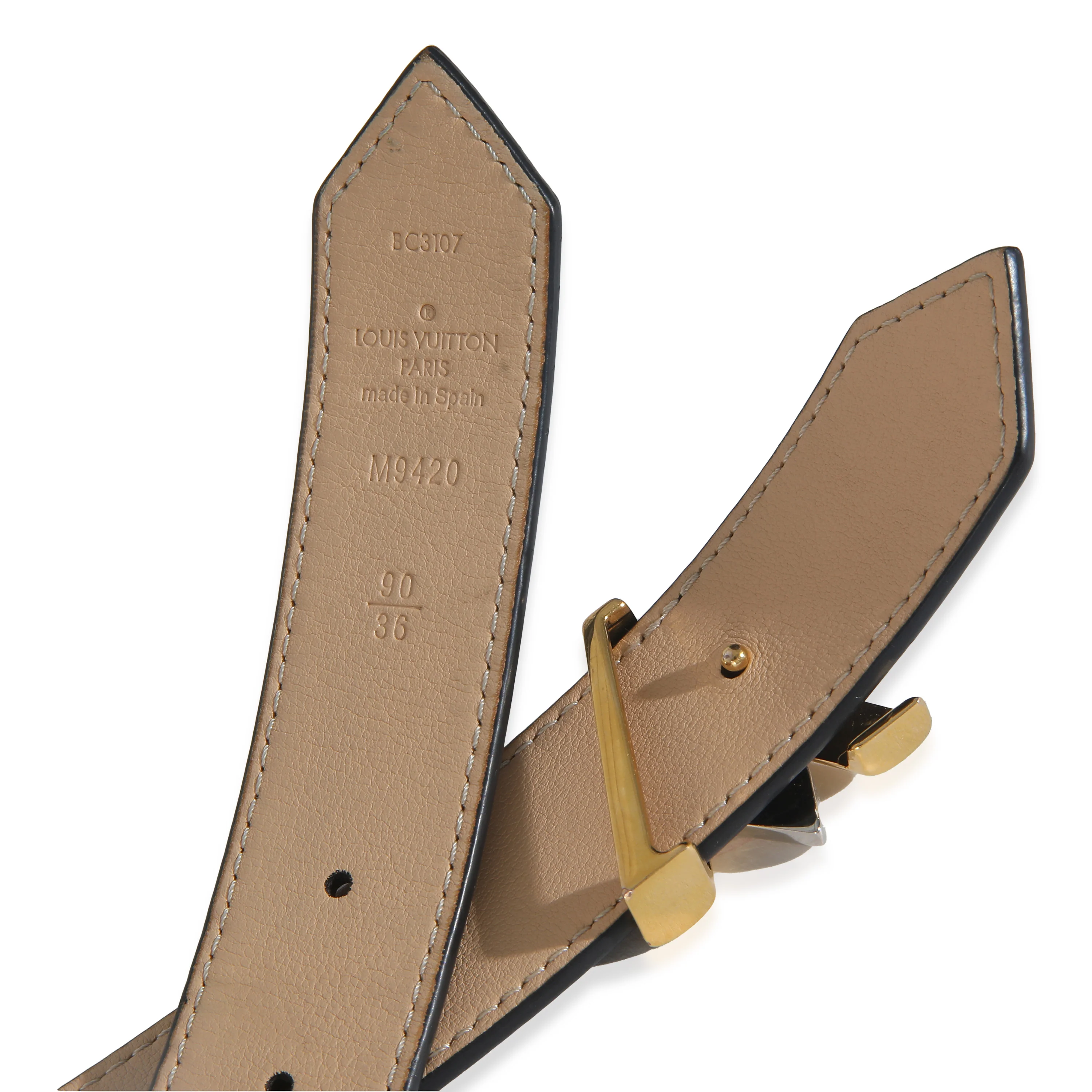 Black Monogram Calfskin LV Twist Belt 90/36 - Image 5