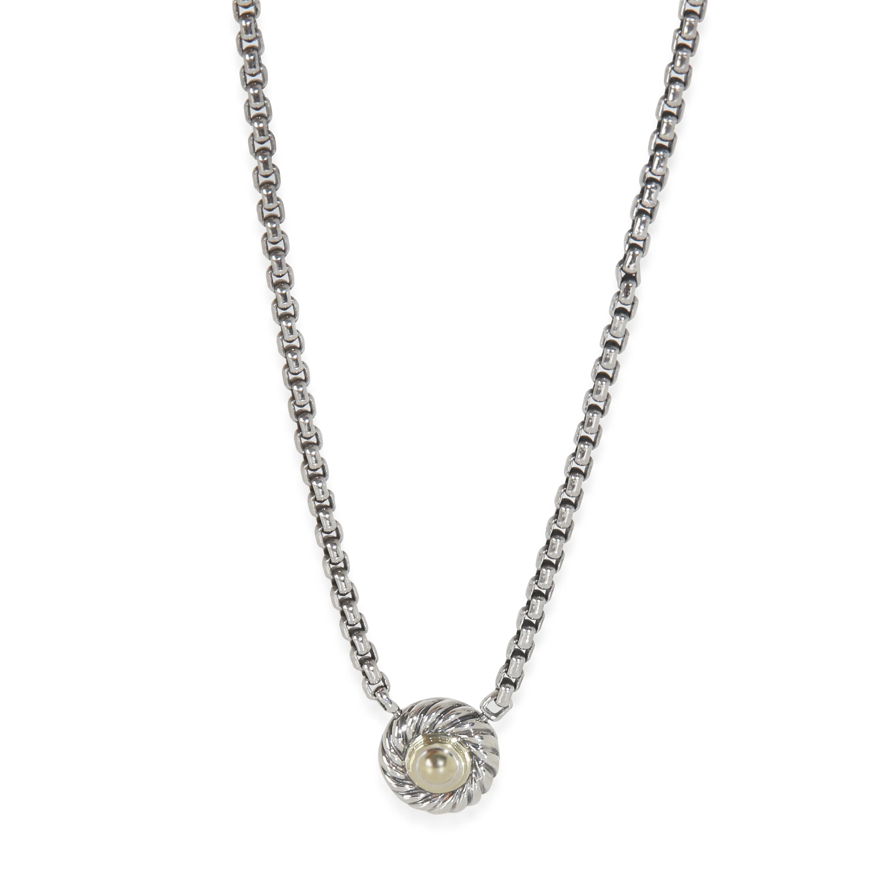 Yellow Gold & Sterling Silver  Cookie Pendant