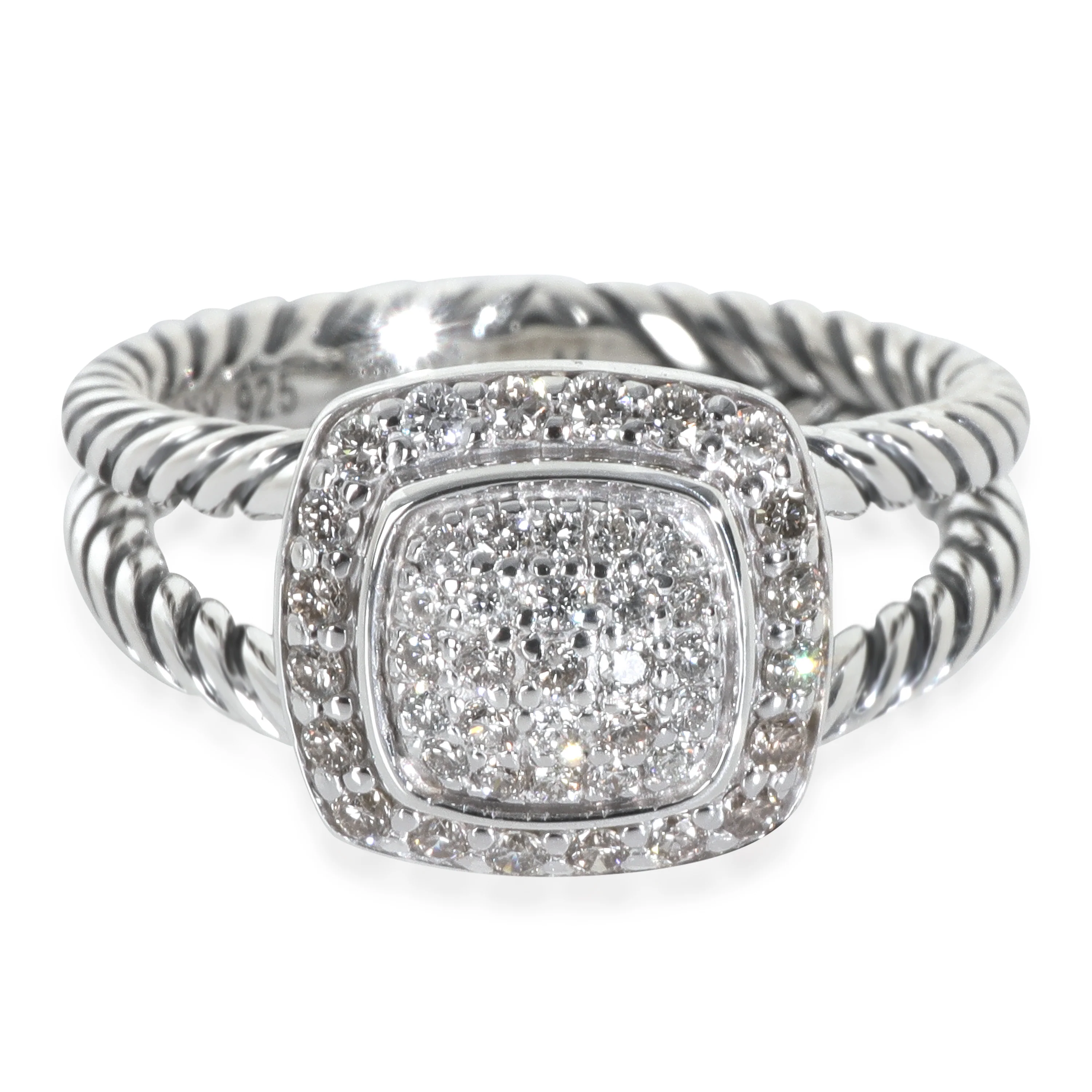 Sterling Silver Diamond Petite Albion Ring