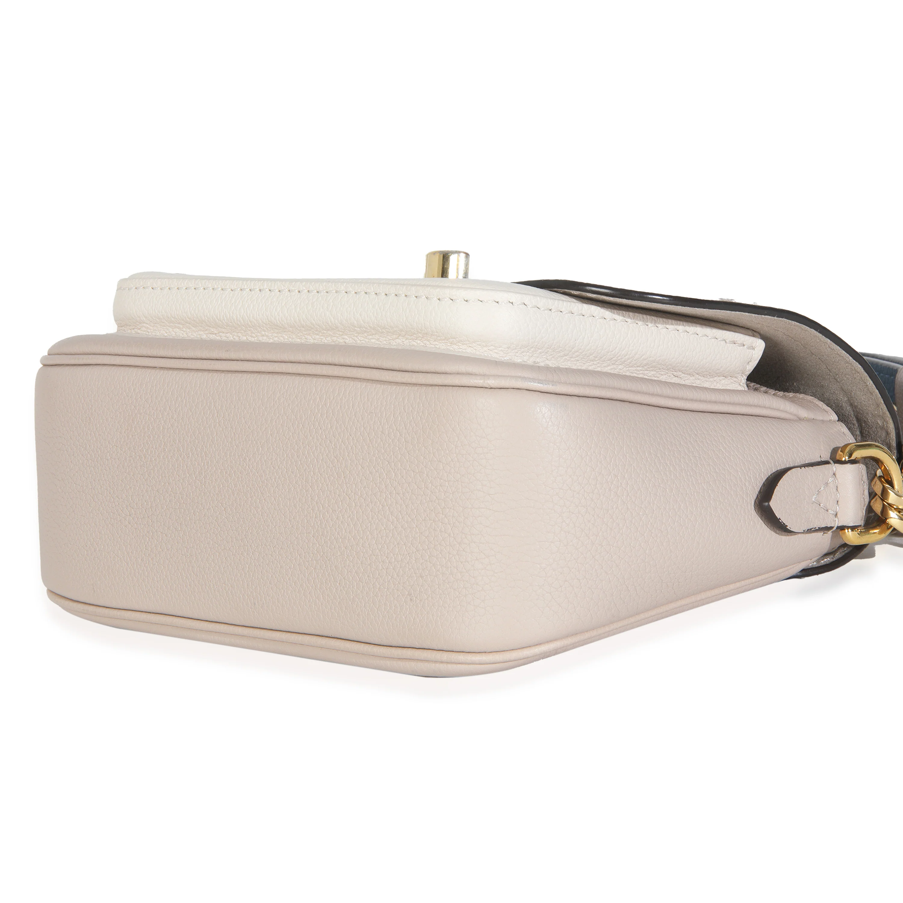 Greige Grained Calfskin Lockme Tender - Image 6