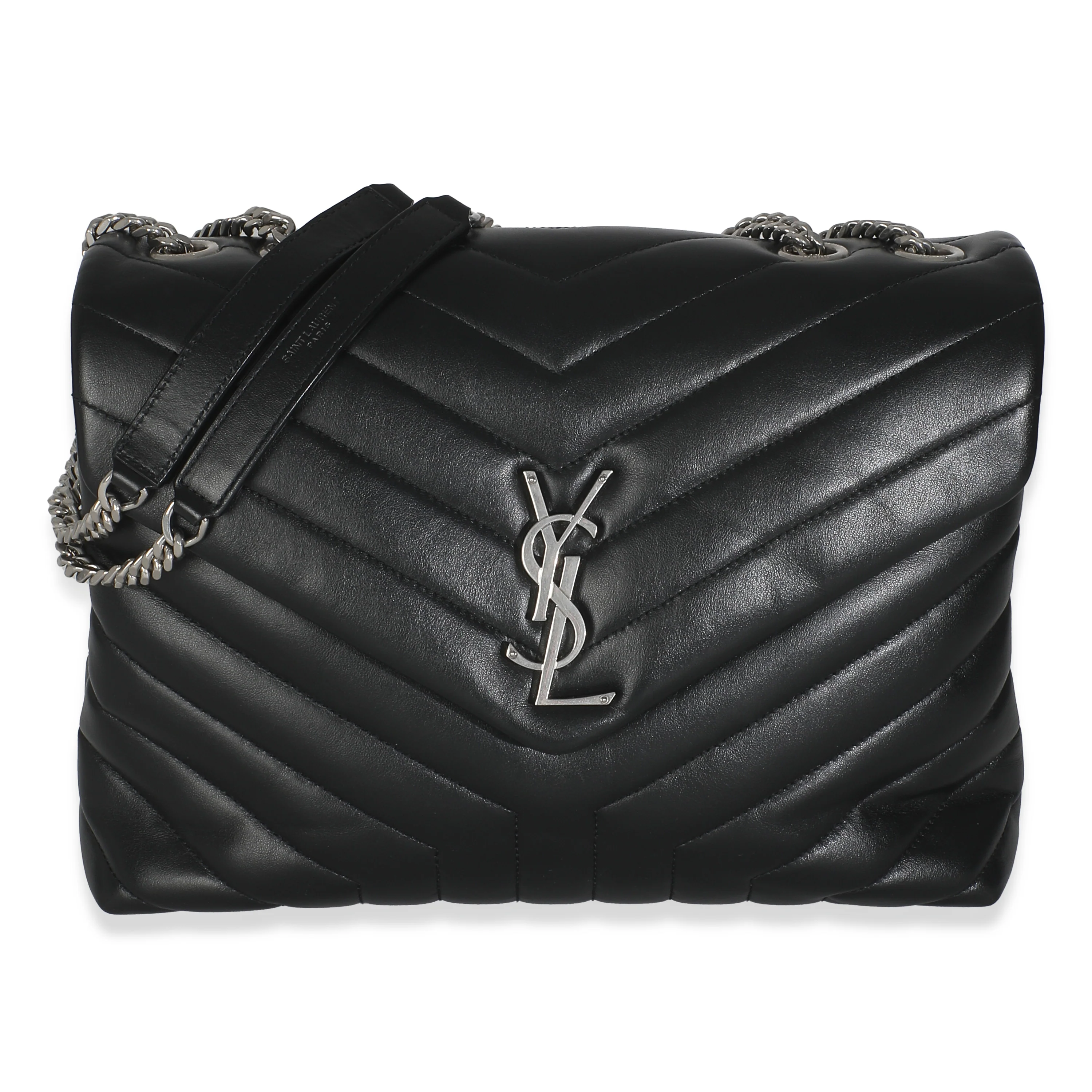 Black Matelasse Calfskin Medium Loulou
